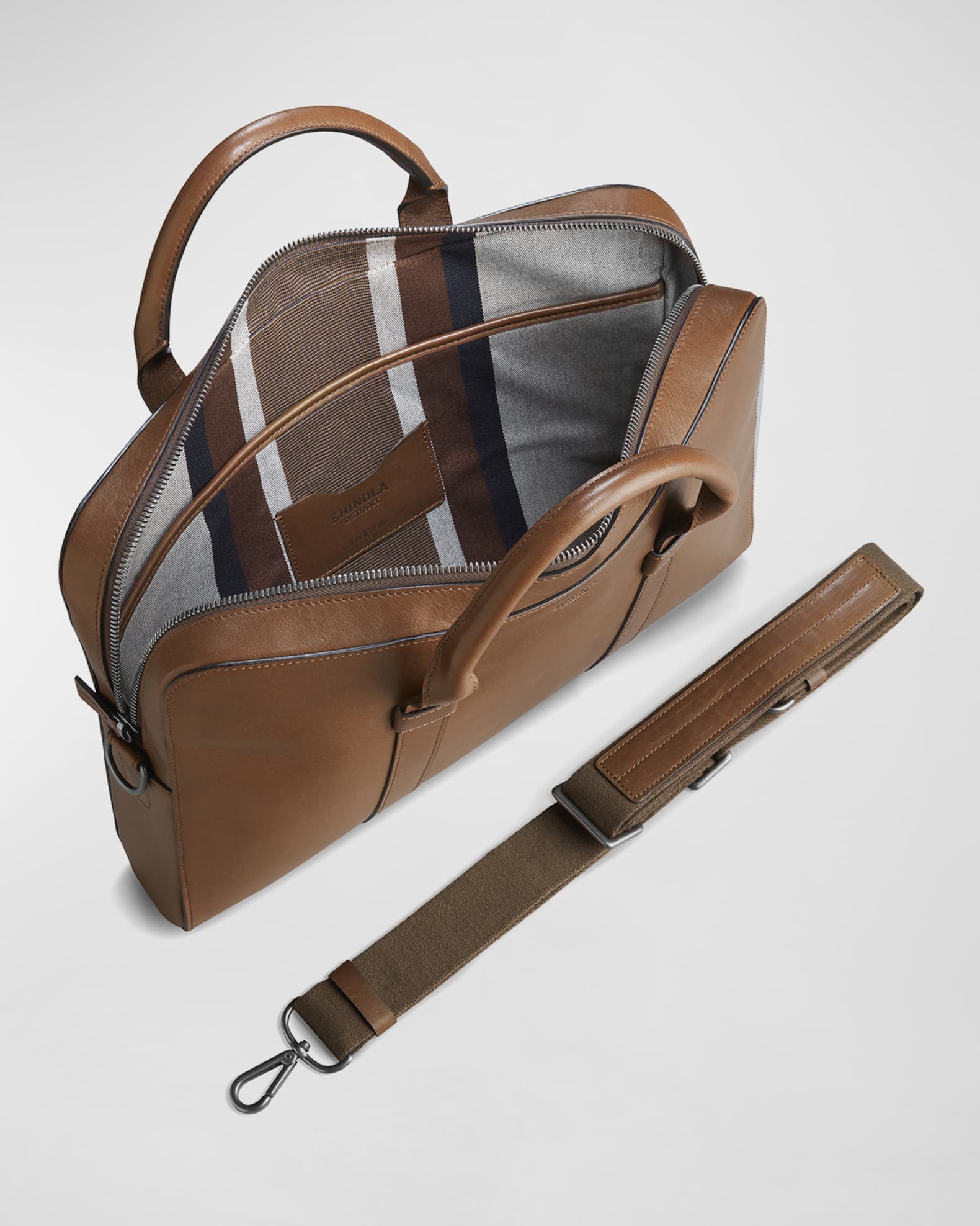 Shinola Men's Guardian Heritage Leather Laptop Briefcase Neiman Marcus