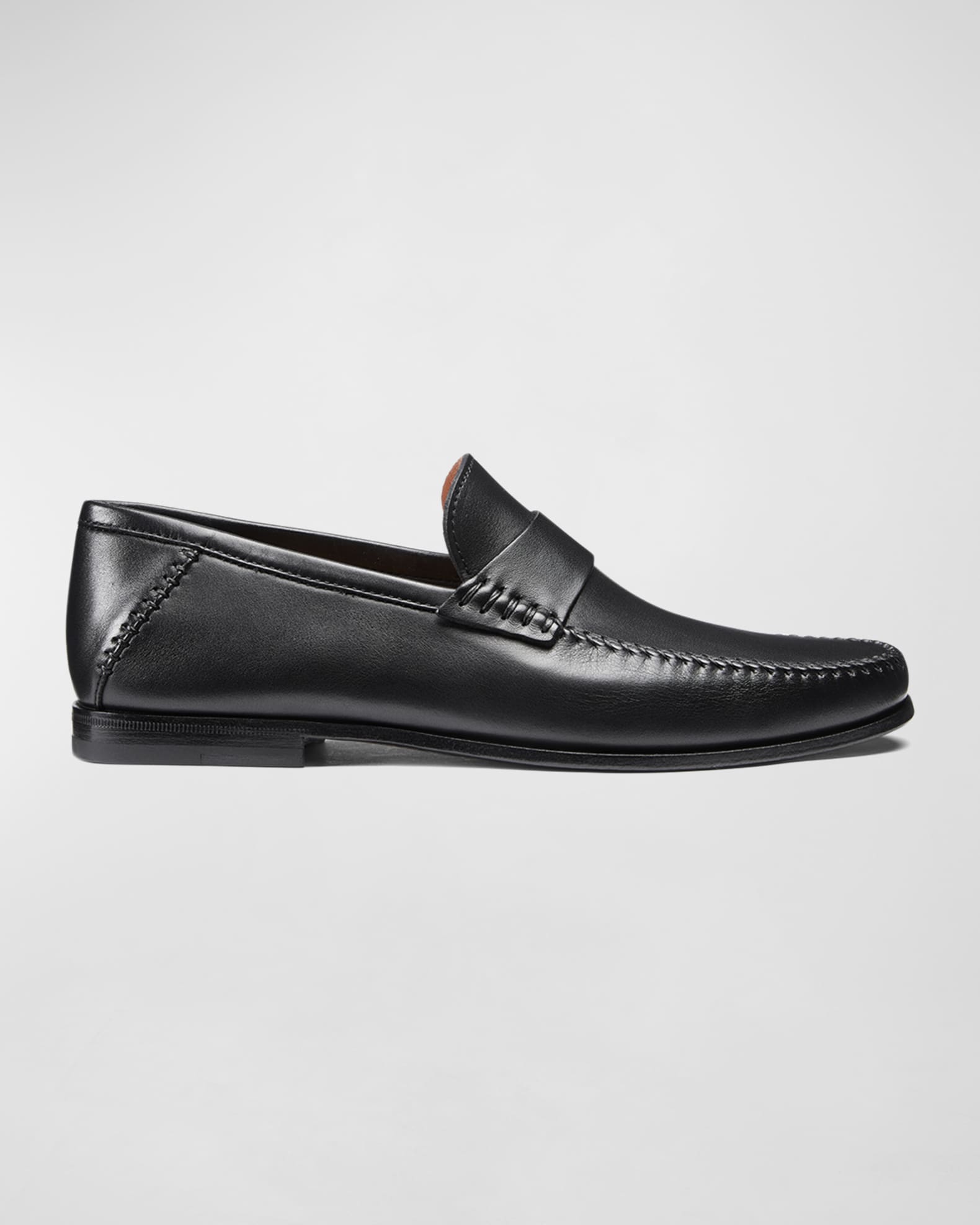 Santoni Men's Paine Whipstitched Leather Loafers | Neiman Marcus