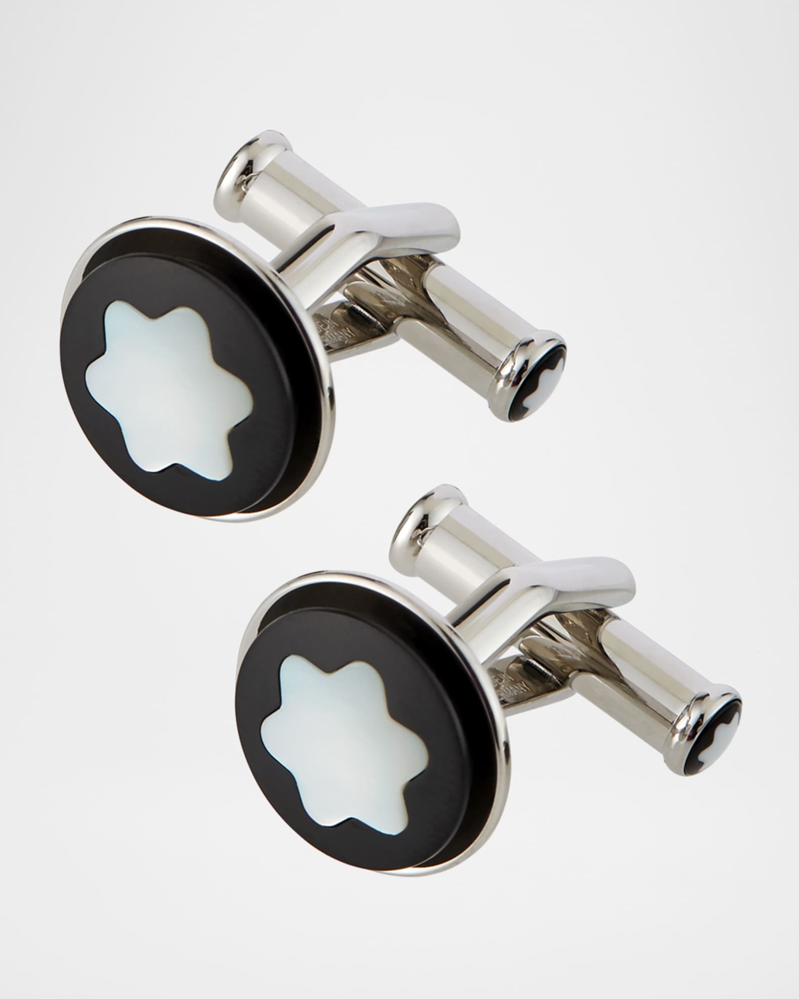Montblanc Men's Round Snowcap Emblem Cufflinks | Neiman Marcus