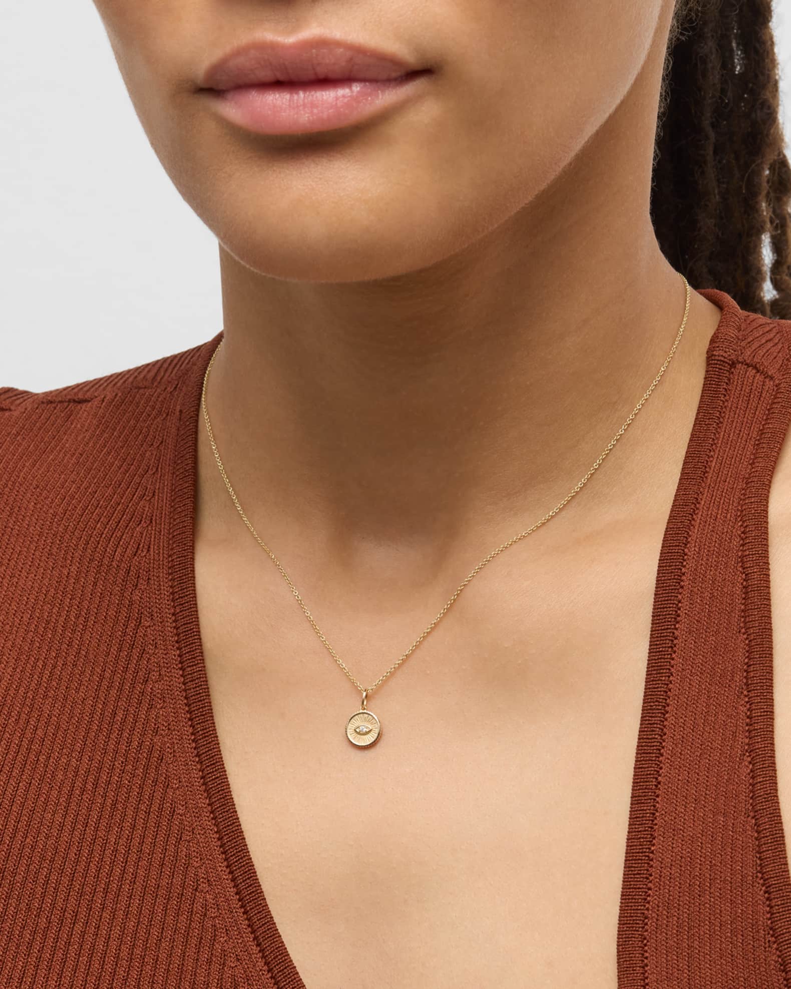 Evil eye coin necklace online