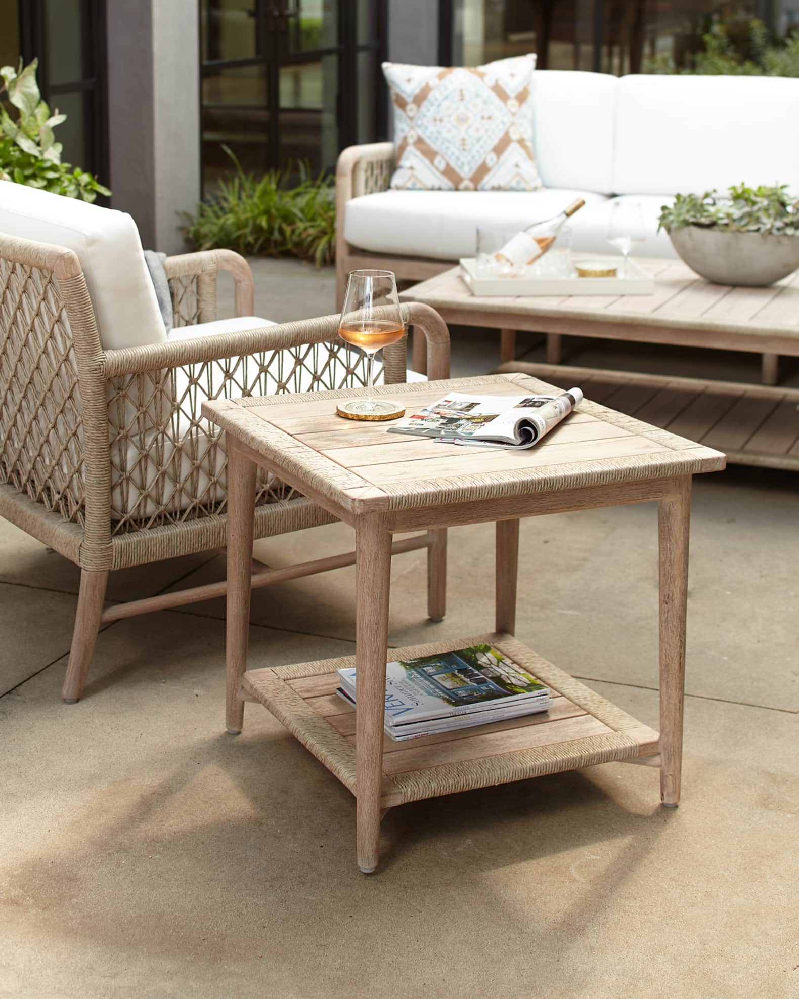 Palecek Montecito Outdoor Side Table | Neiman Marcus
