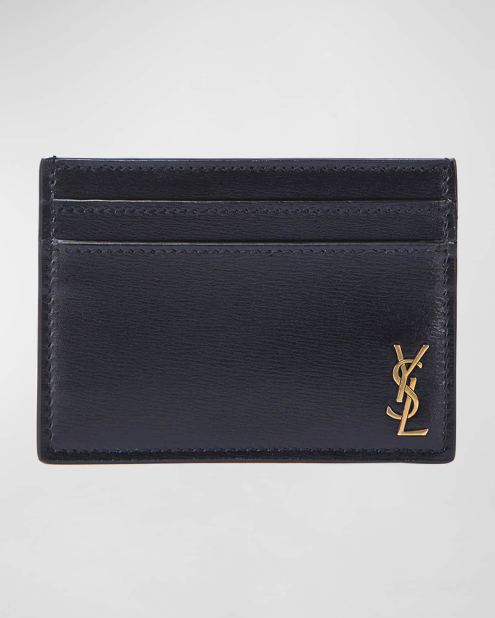 Saint Laurent Men's YSL Monogram Card Case | Neiman Marcus