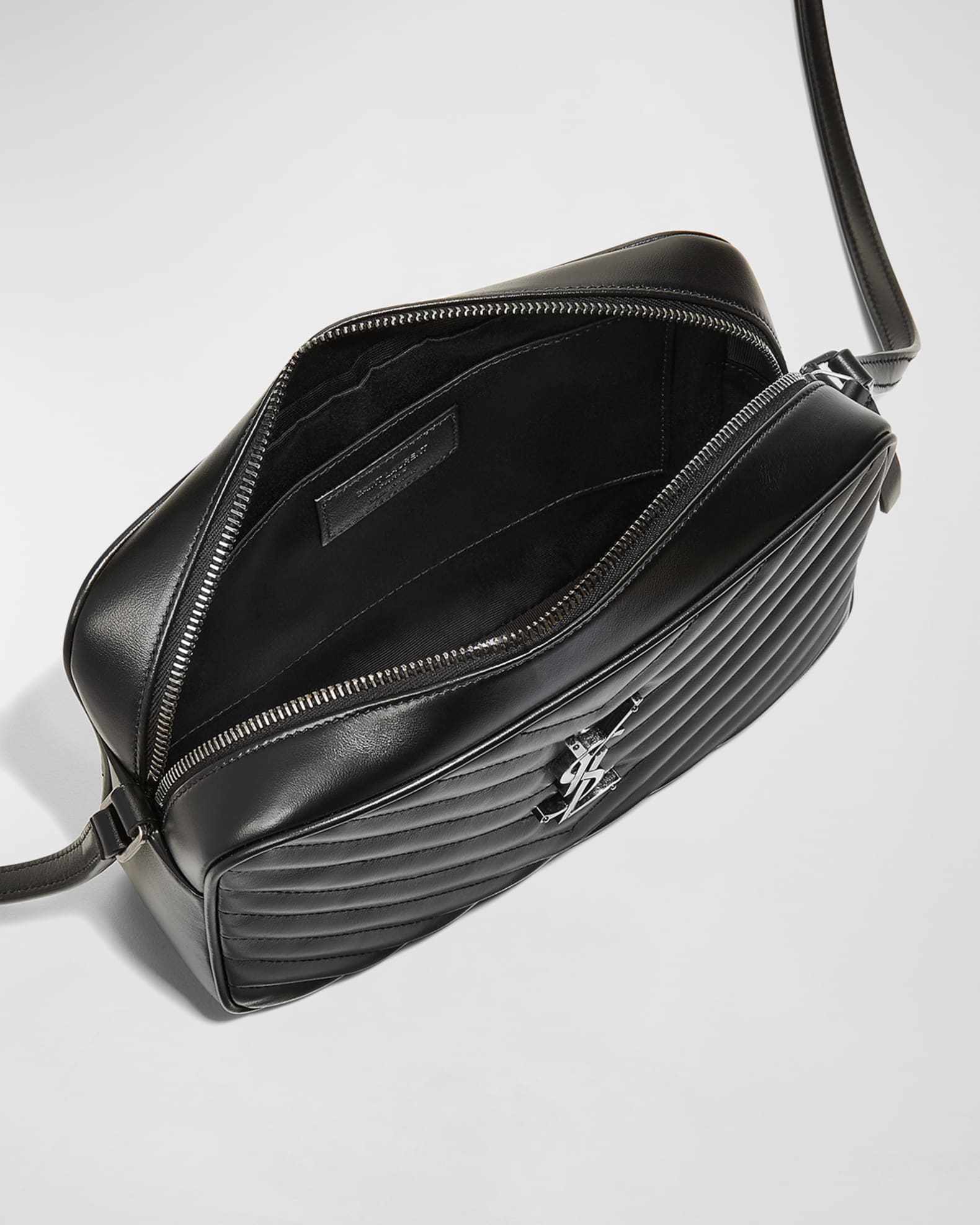 Saint Laurent Lou Medium YSL Monogram Calfskin Camera Crossbody Bag