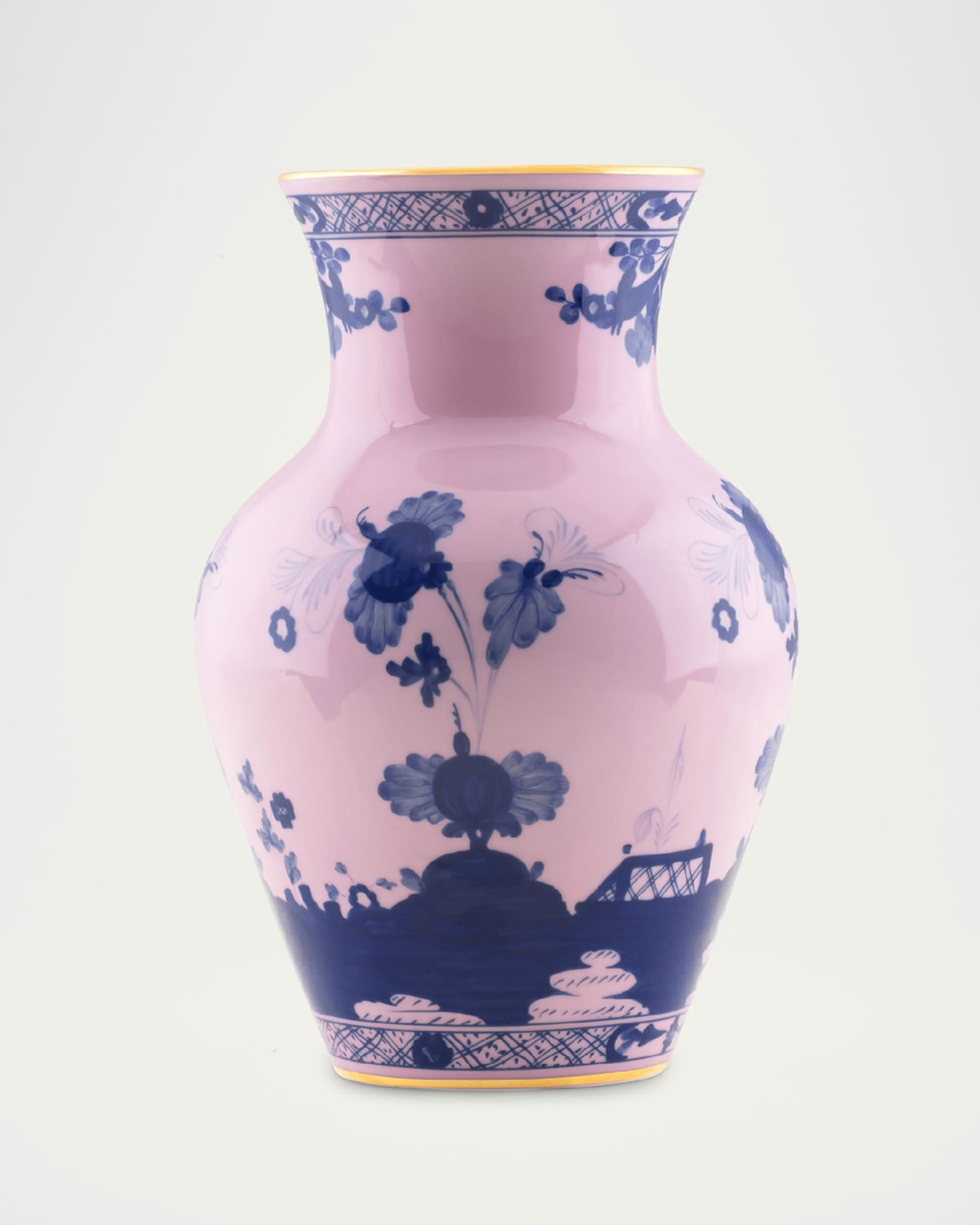 GINORI 1735 Oriente Italiano Azalea Ming Vase, 9.8