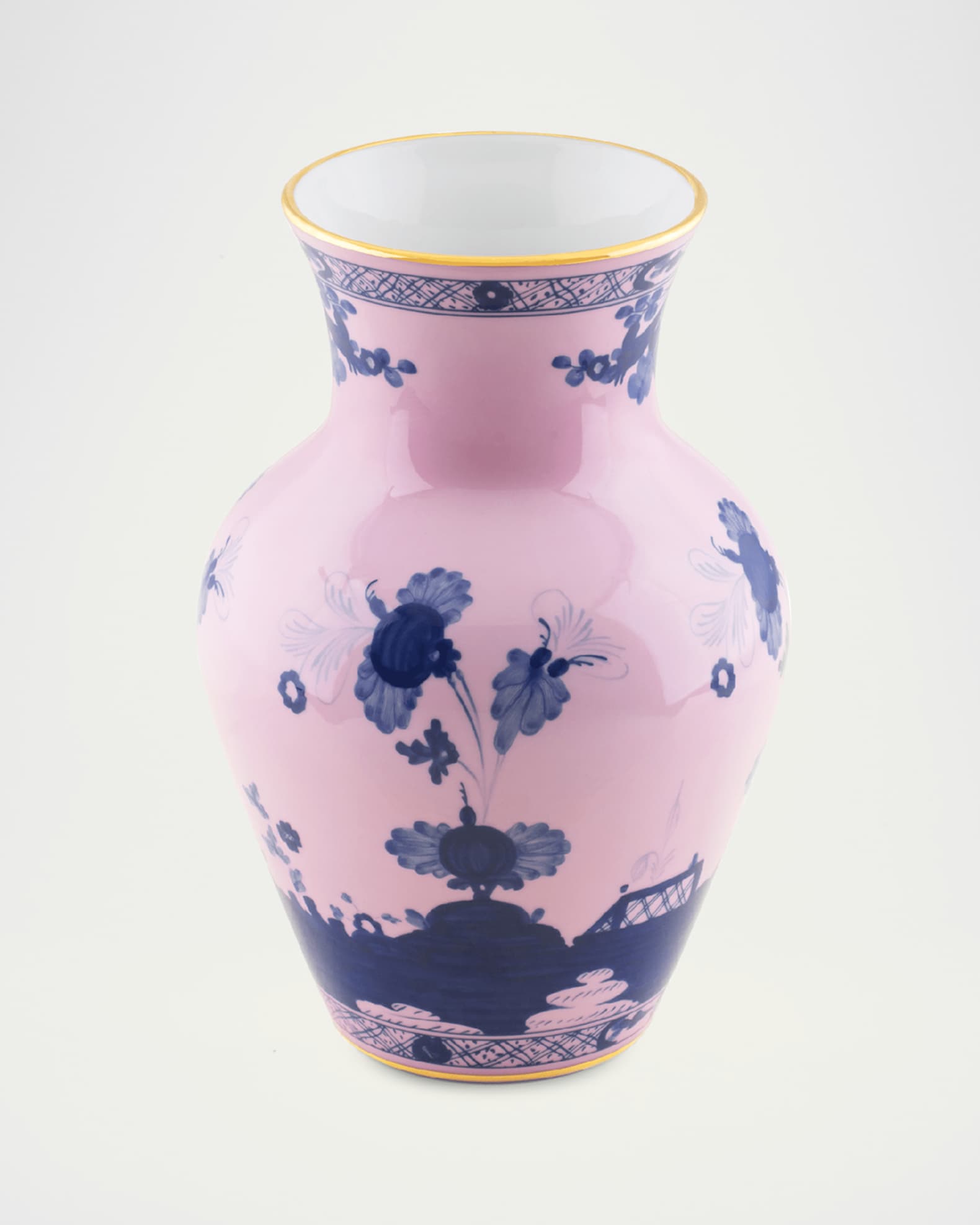 GINORI 1735 Oriente Italiano Azalea Ming Vase, 9.8