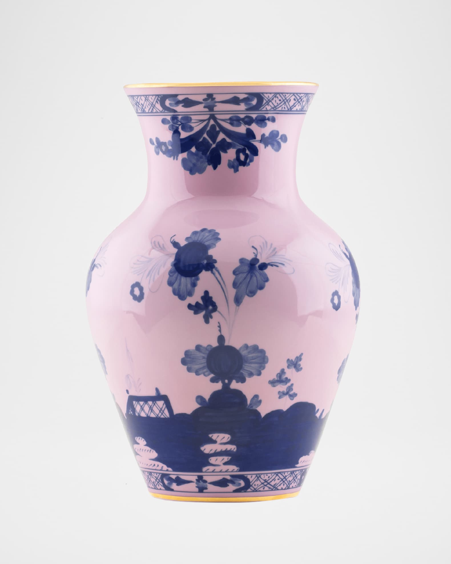 GINORI 1735 Oriente Italiano Azalea Ming Vase, 9.8