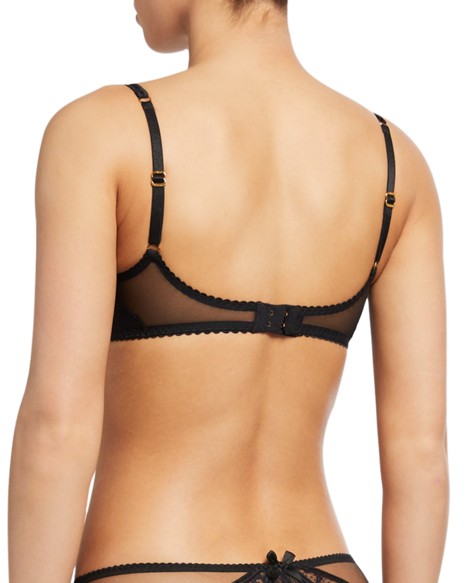 Molded Cup Bra with Lace Inset