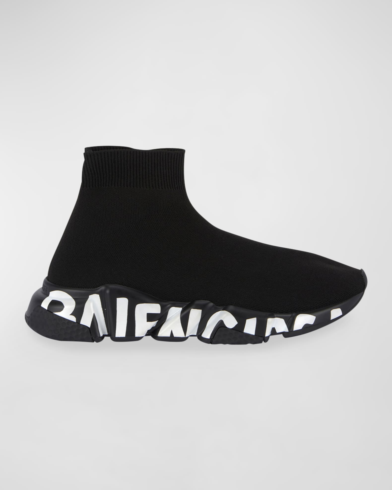 Black high top sock trainers