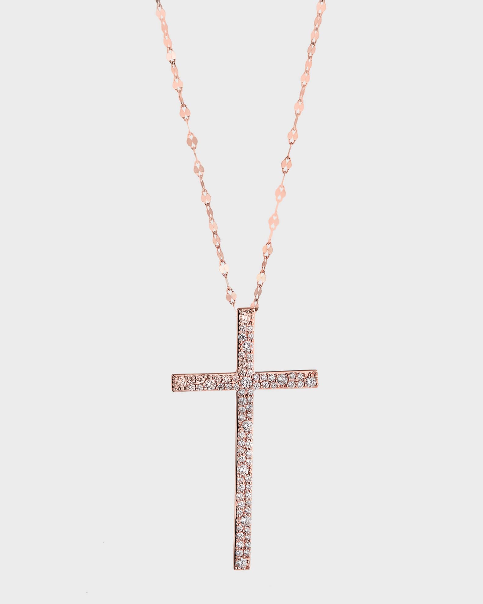 LANA 14k Rose Gold Diamond Cross Pendant | Neiman Marcus