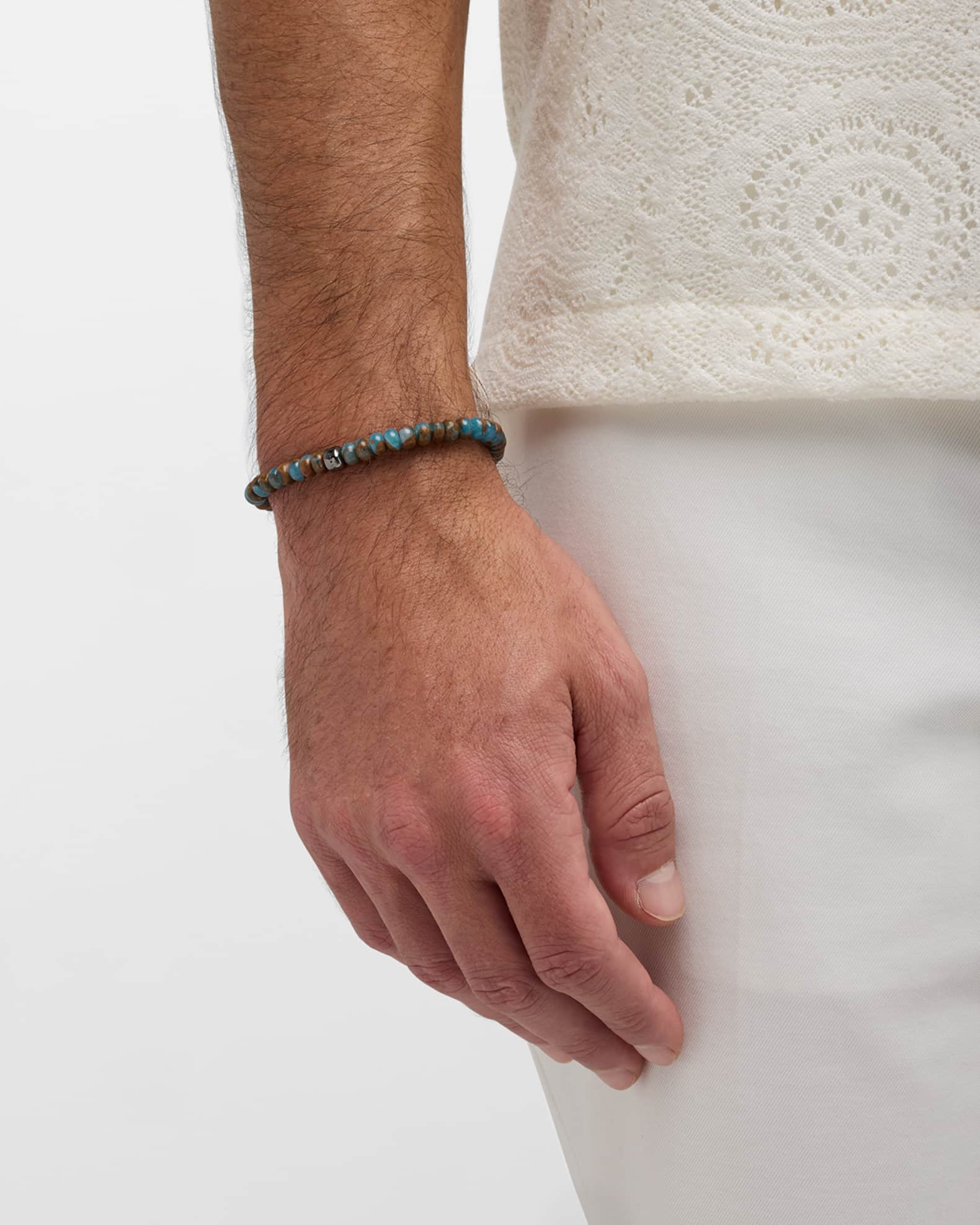 Men's Nepal Bead Stretch Bracelet 1