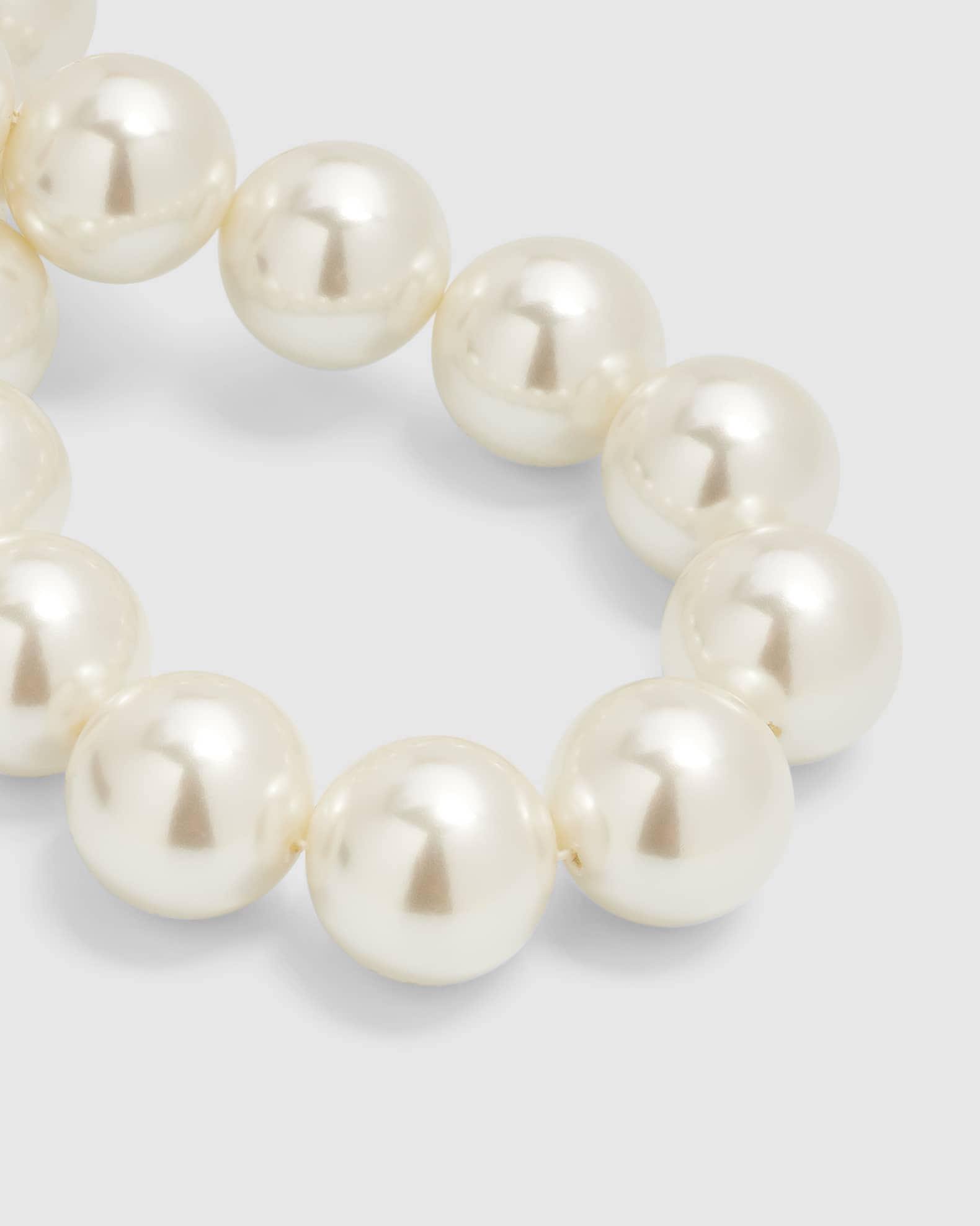 Ben-Amun 24k Gold Electroplate Large Pearl Strand Necklace