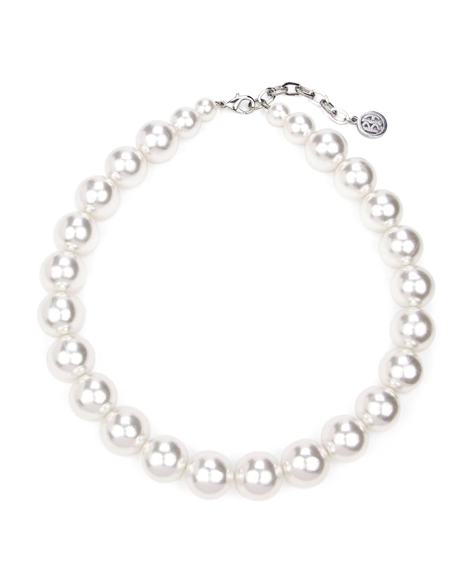 Ben-Amun 24k Gold Electroplate Large Pearl Strand Necklace