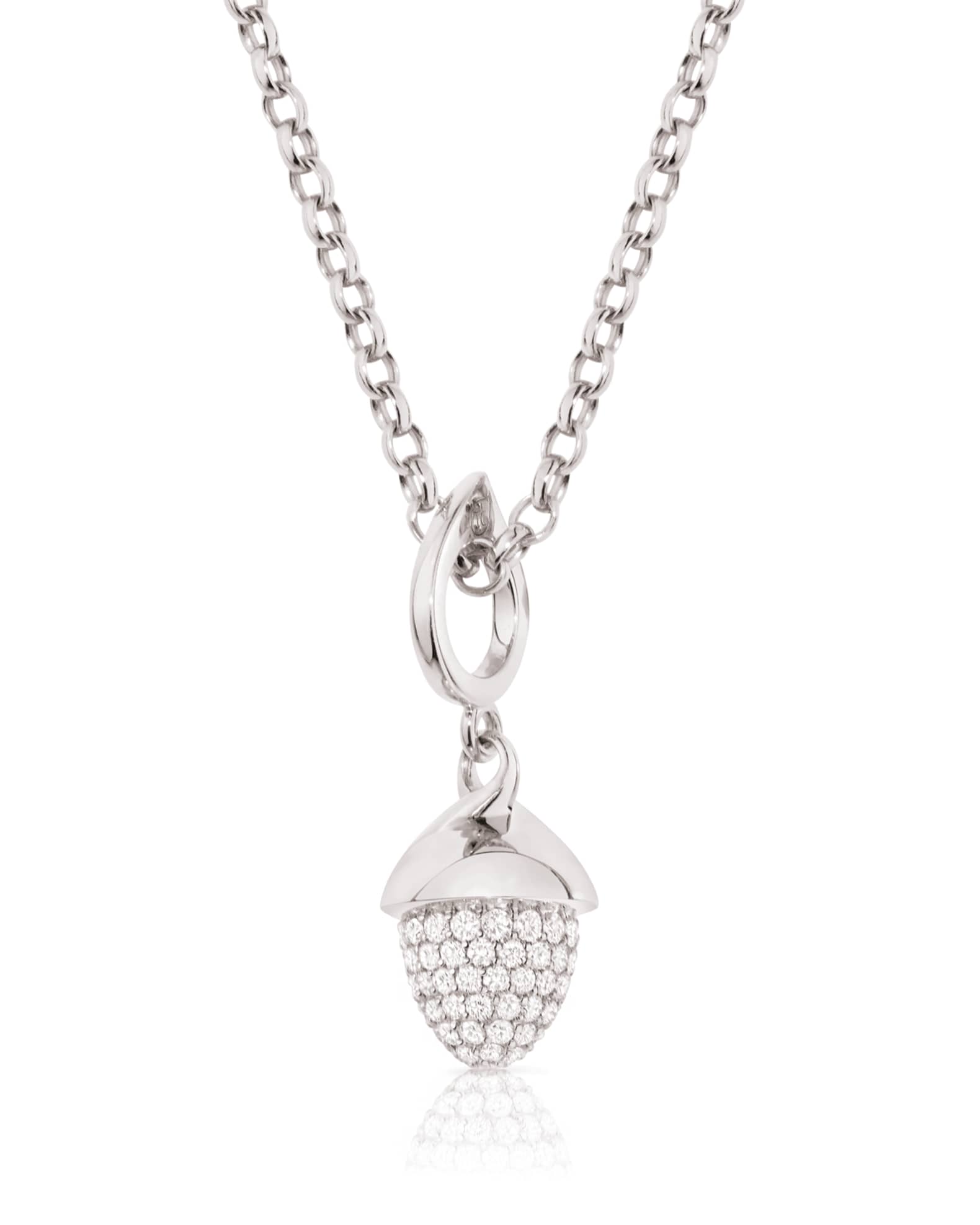 MIKADO FLAMENCO 18K White Gold Diamond Pendant 0