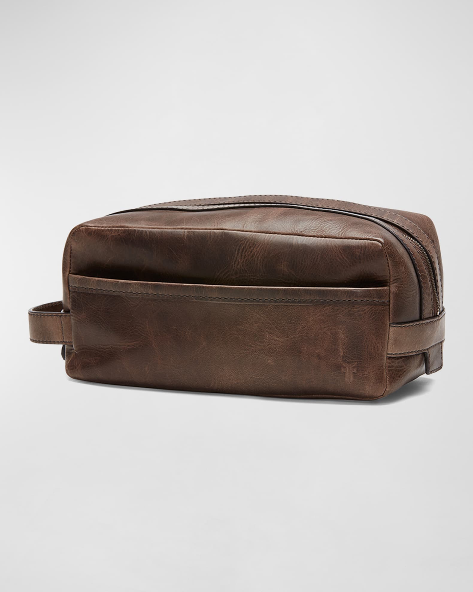 Frye Men's Logan Antiqued Leather Travel Toiletry Case | Neiman Marcus