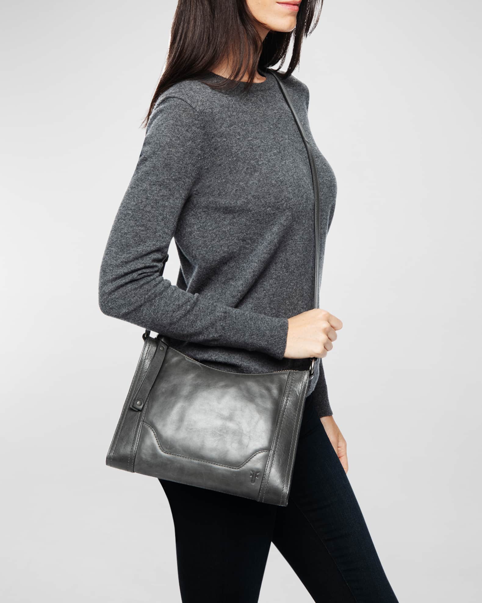 Frye Melissa Antique Leather Zip Crossbody Bag | Neiman Marcus