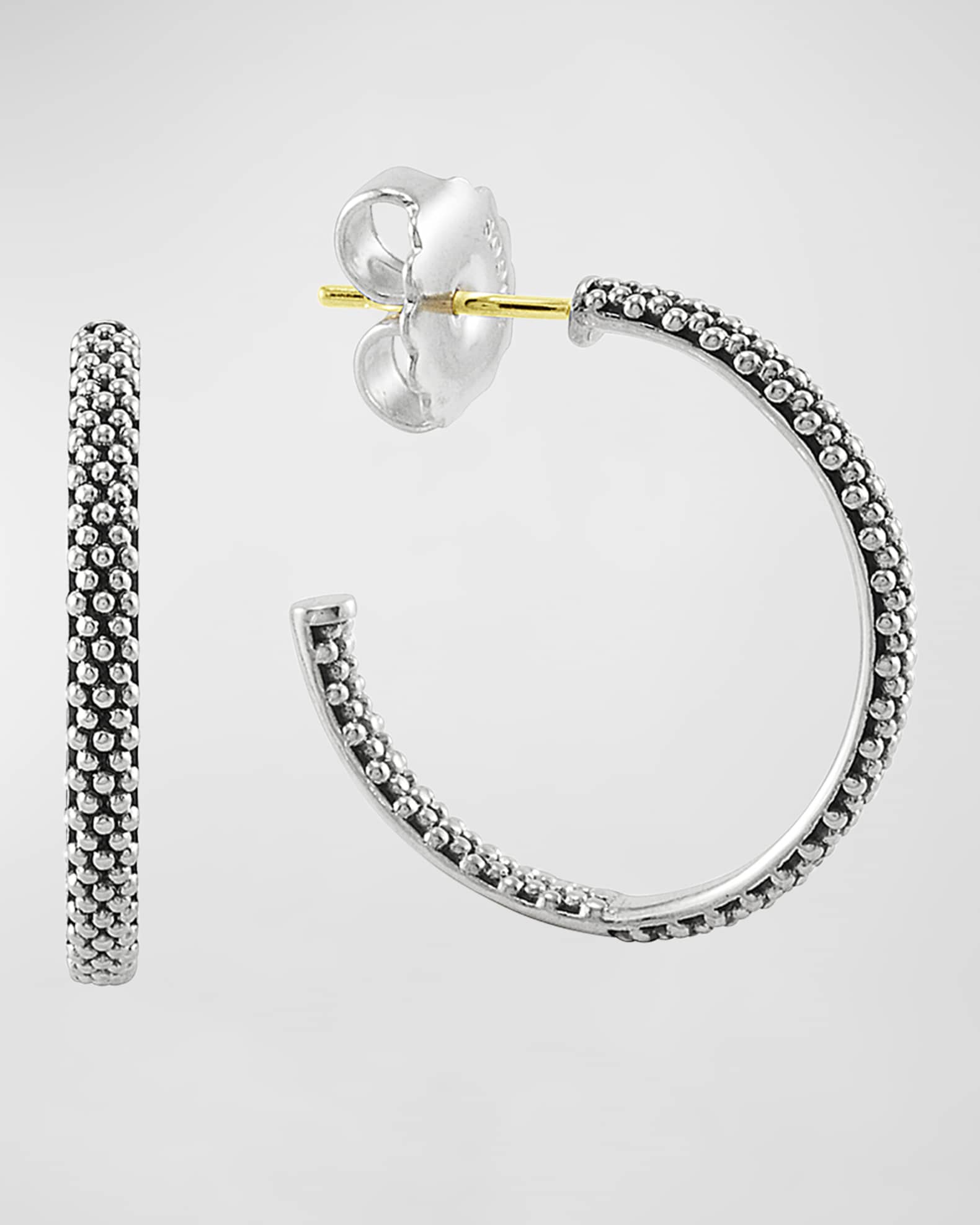 LAGOS Signature Caviar Hoop Earrings, 25mm