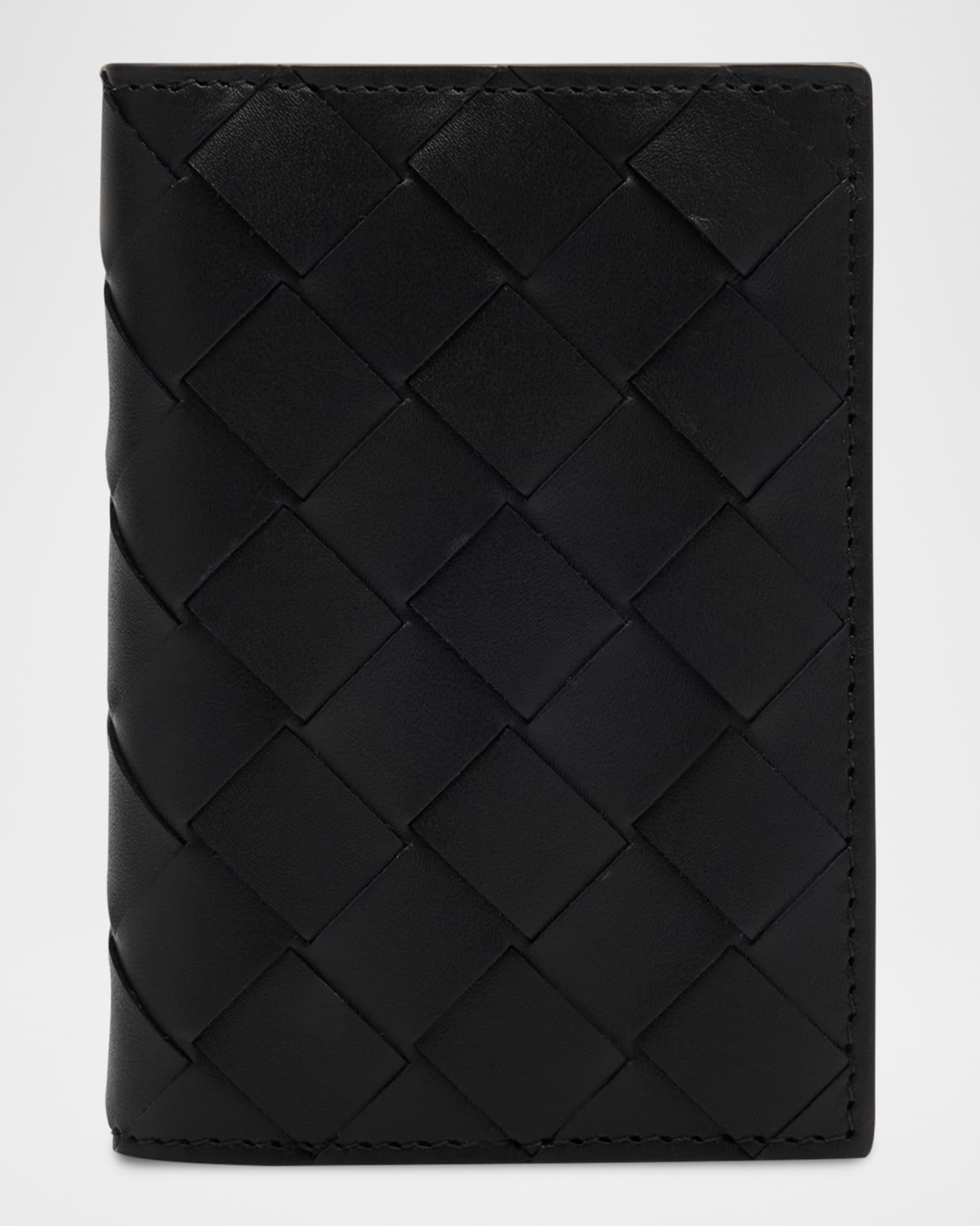 Bottega Veneta Men's Portacard Woven Leather Card Case | Neiman Marcus