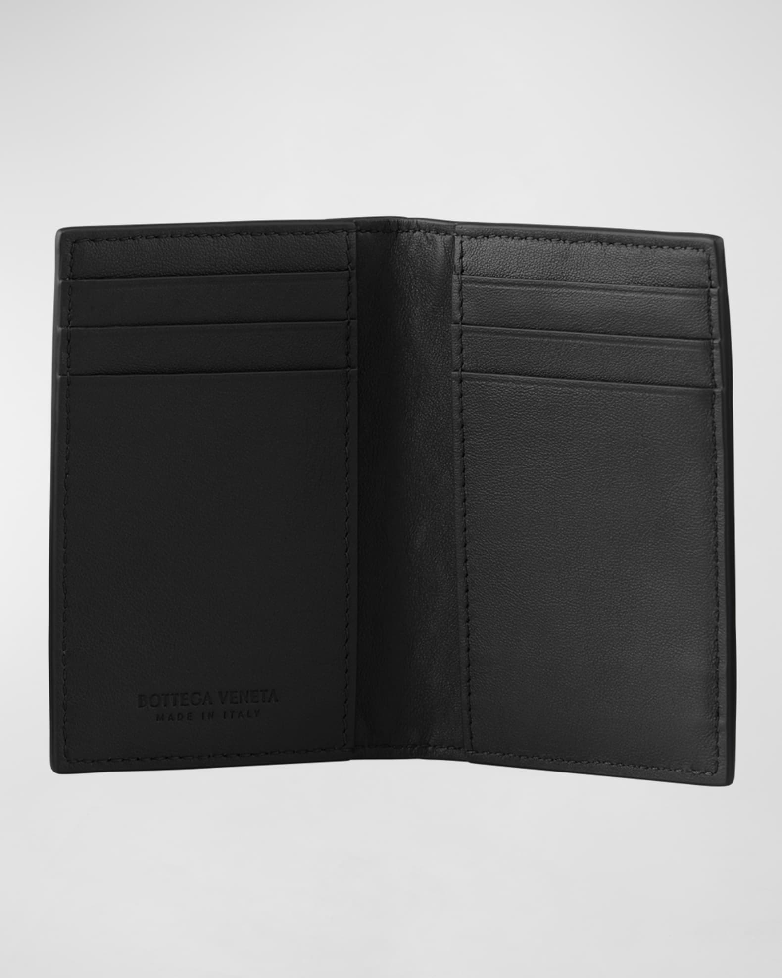 Bottega Veneta Men's Portacard Woven Leather Card Case