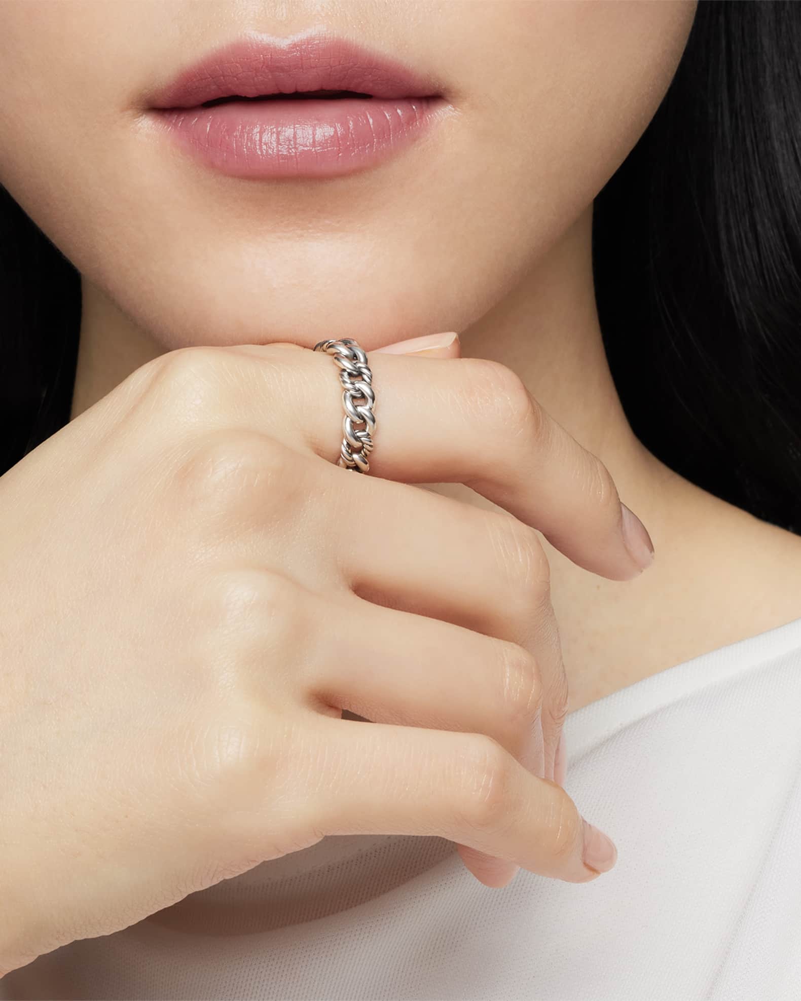 David Yurman Belmont Narrow Curb Link Ring Neiman Marcus