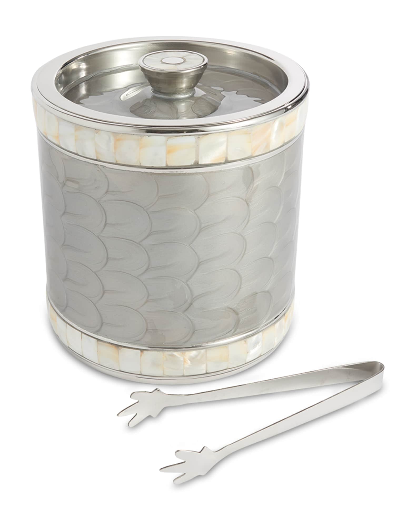 Julia Knight Classic Jumbo Ice Bucket with Tongs Neiman Marcus