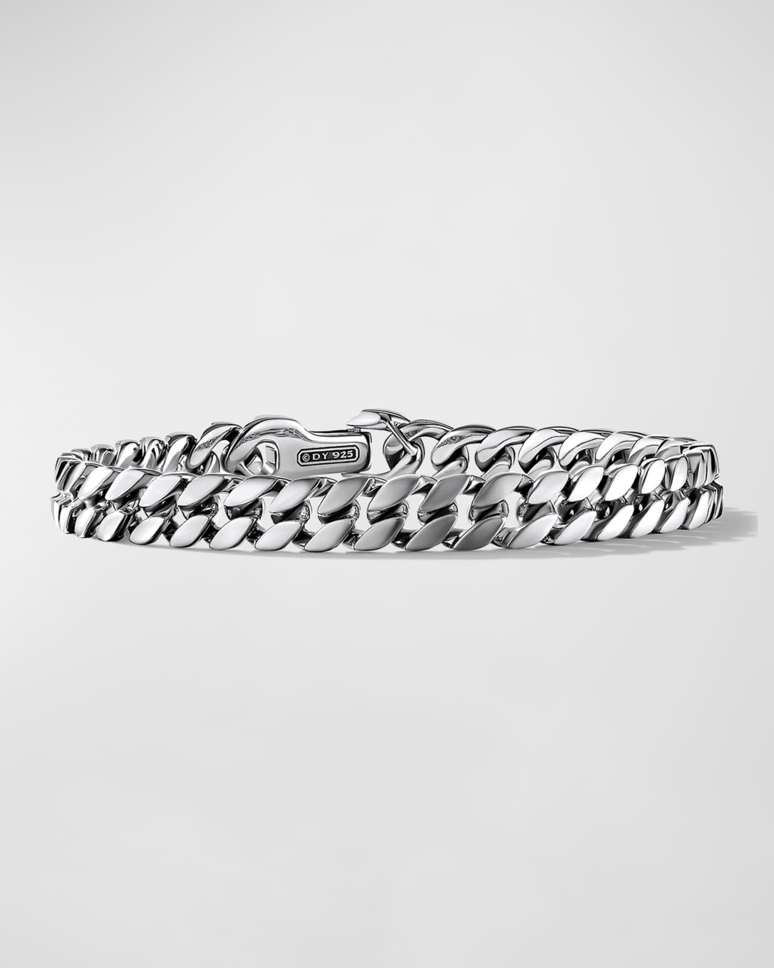 David Yurman Men's Curb Chain Bracelet in Silver, 8mm | Neiman Marcus