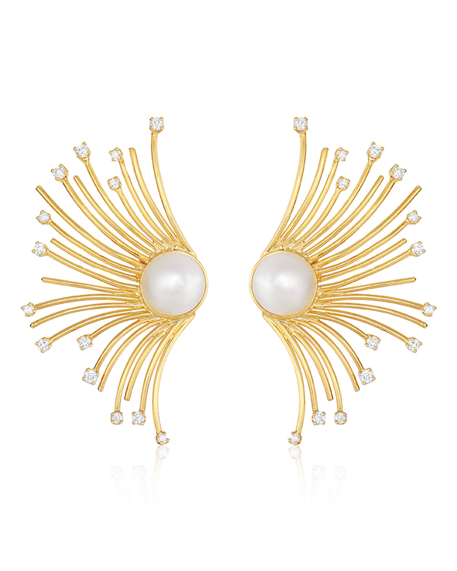 Pearl and diamond drop earrings - Freedman Jewelers