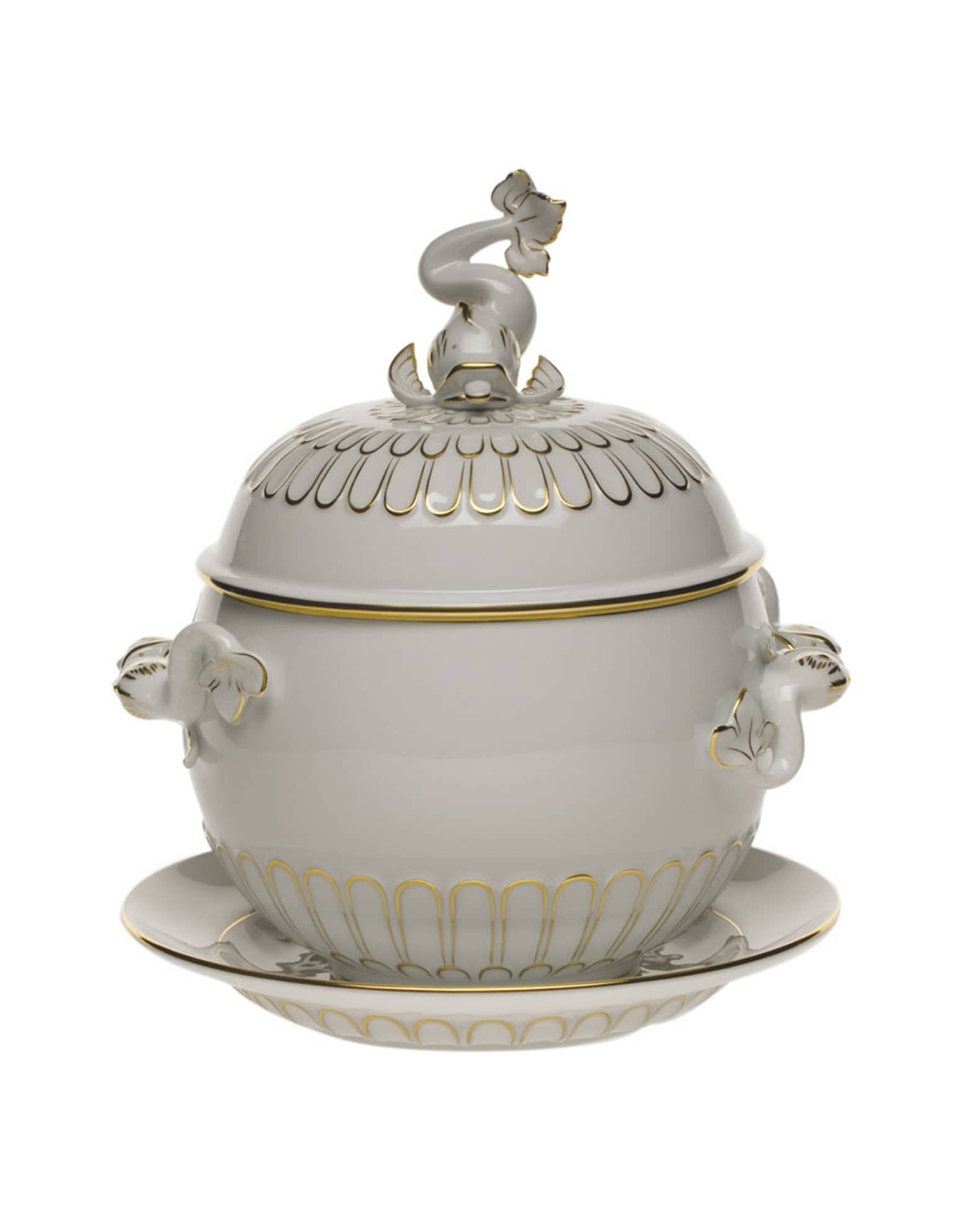 Herend Golden Edge Tureen and Platter Neiman Marcus