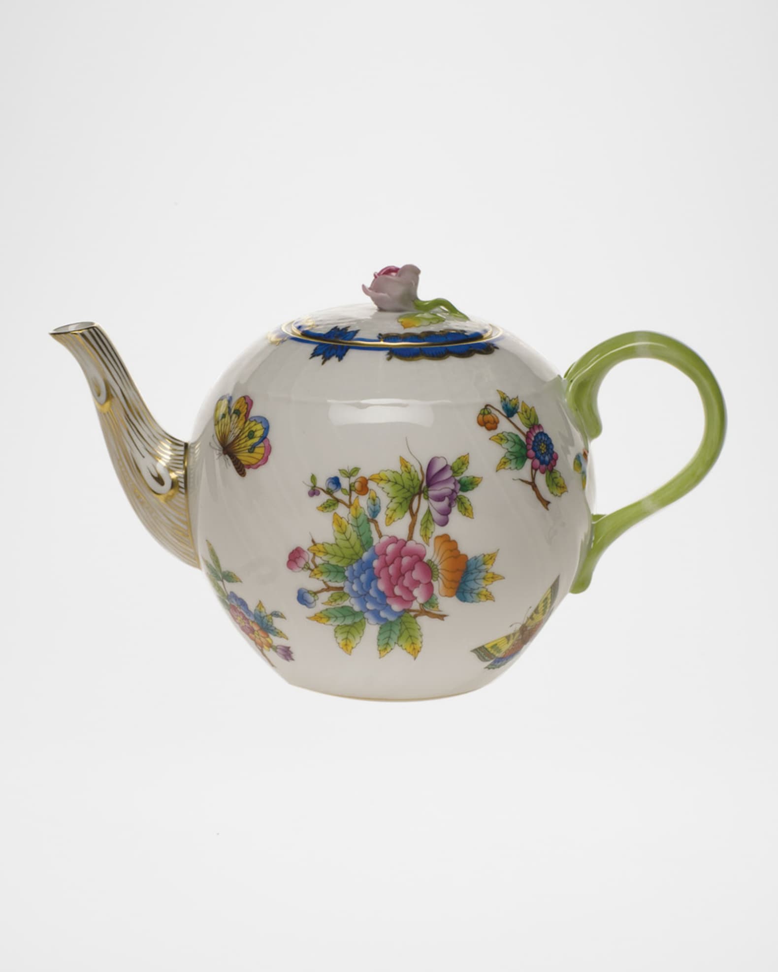 Queen Victoria Blue Teapot 0