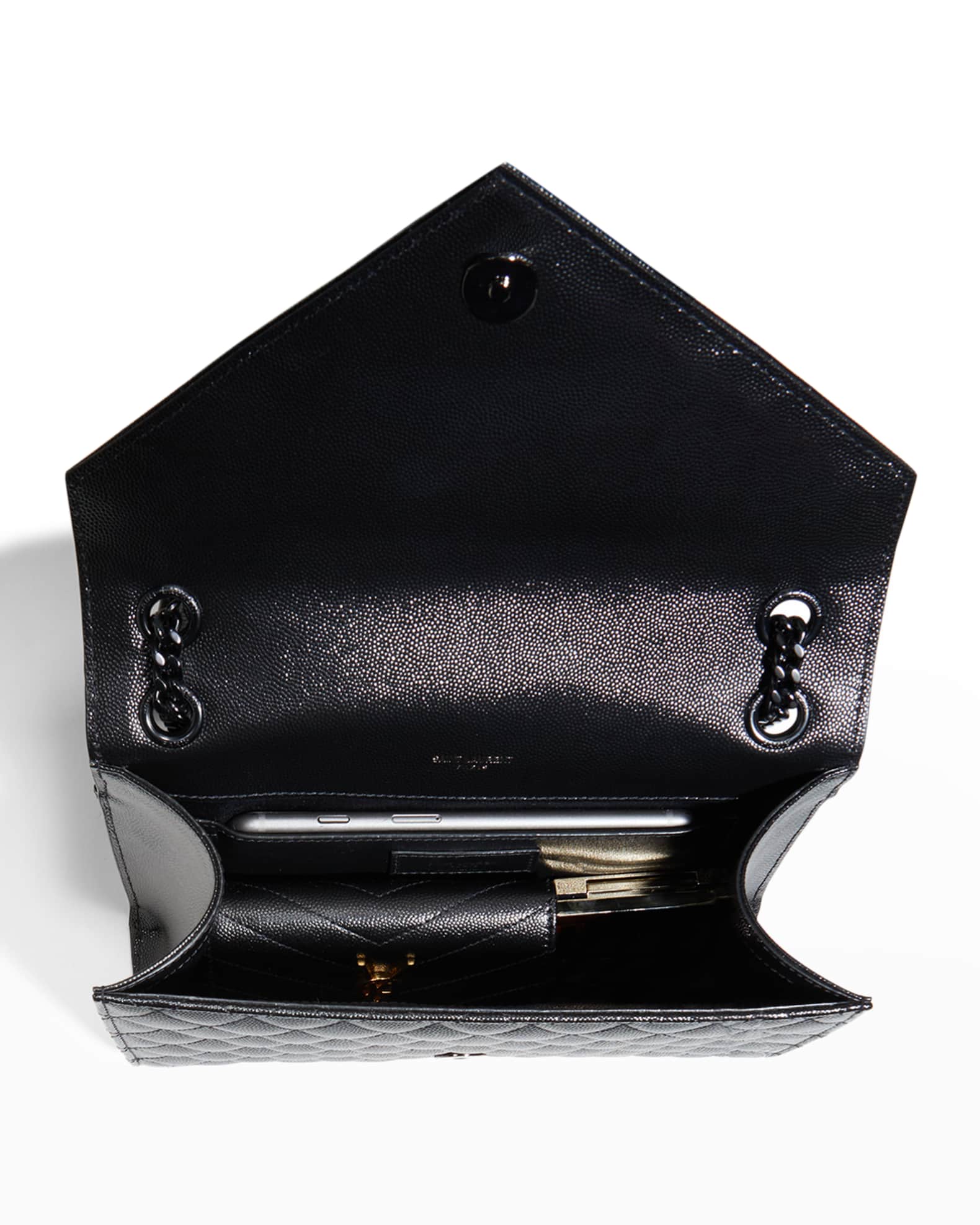 【SAINT LAURENT】ENVELOPE MEDIUM BAG Saint Laurent Envelope Triquilt Medium YSL Shoulder Bag in