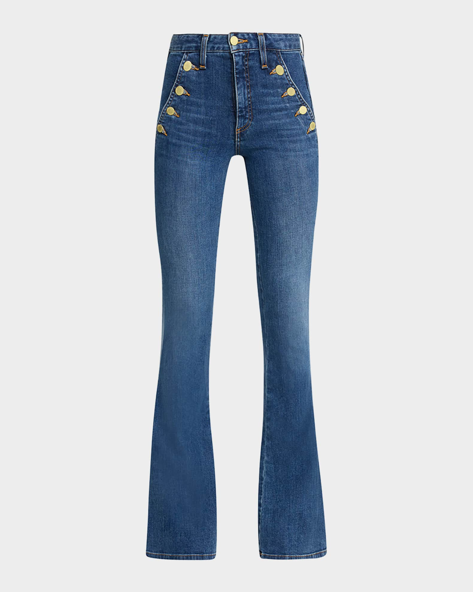 Ramy Brook Helena Mid-Rise Flare Jeans | Neiman Marcus