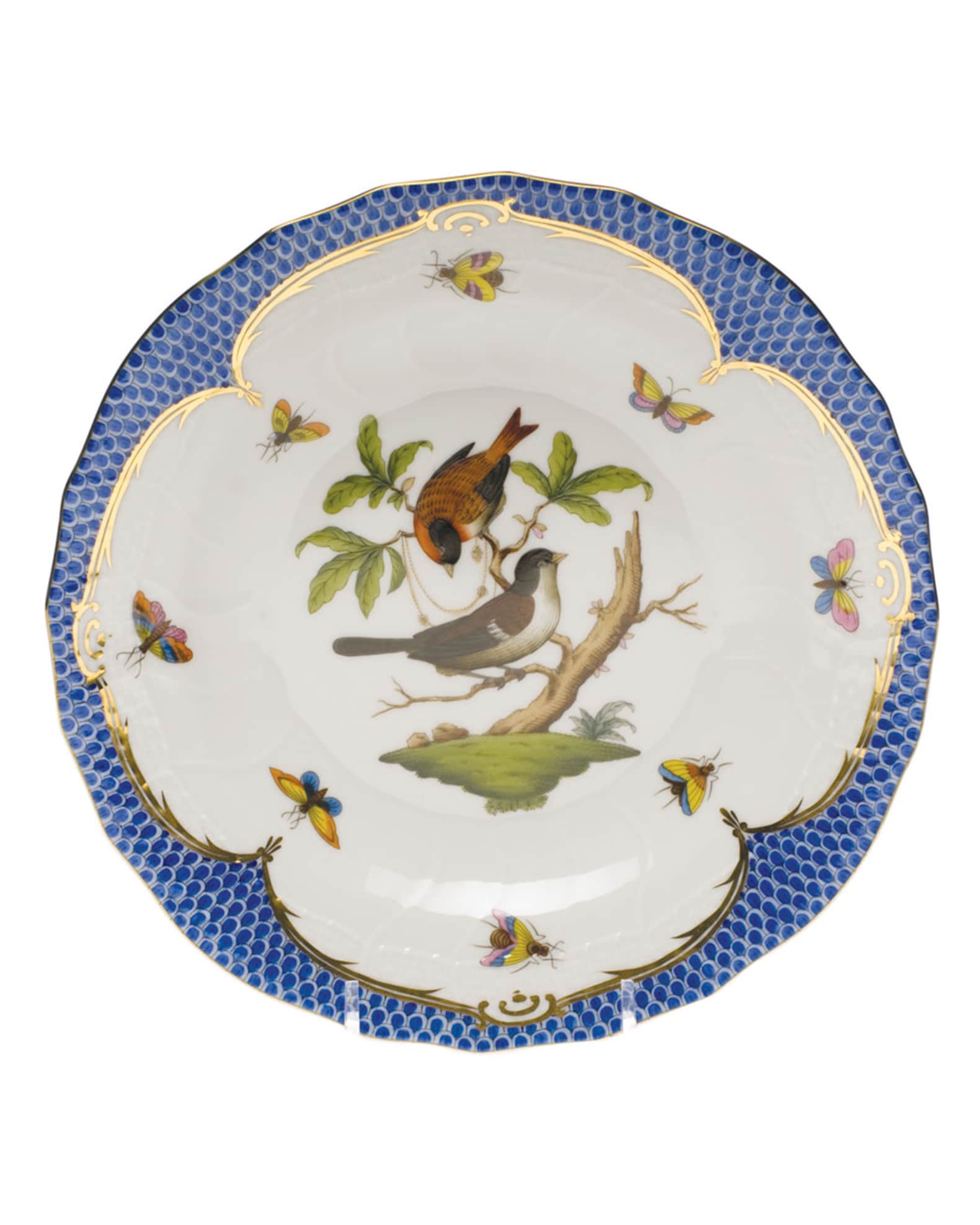 Herend Rothschild Blue Motif 04 Dessert Plate Neiman Marcus