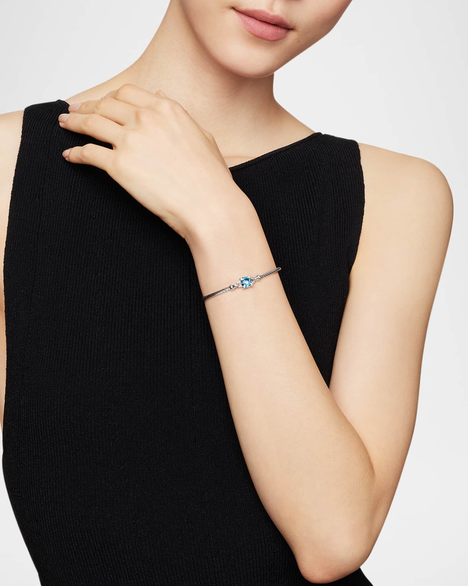 Chatelaine Pave Prong Bracelet with Stone 1