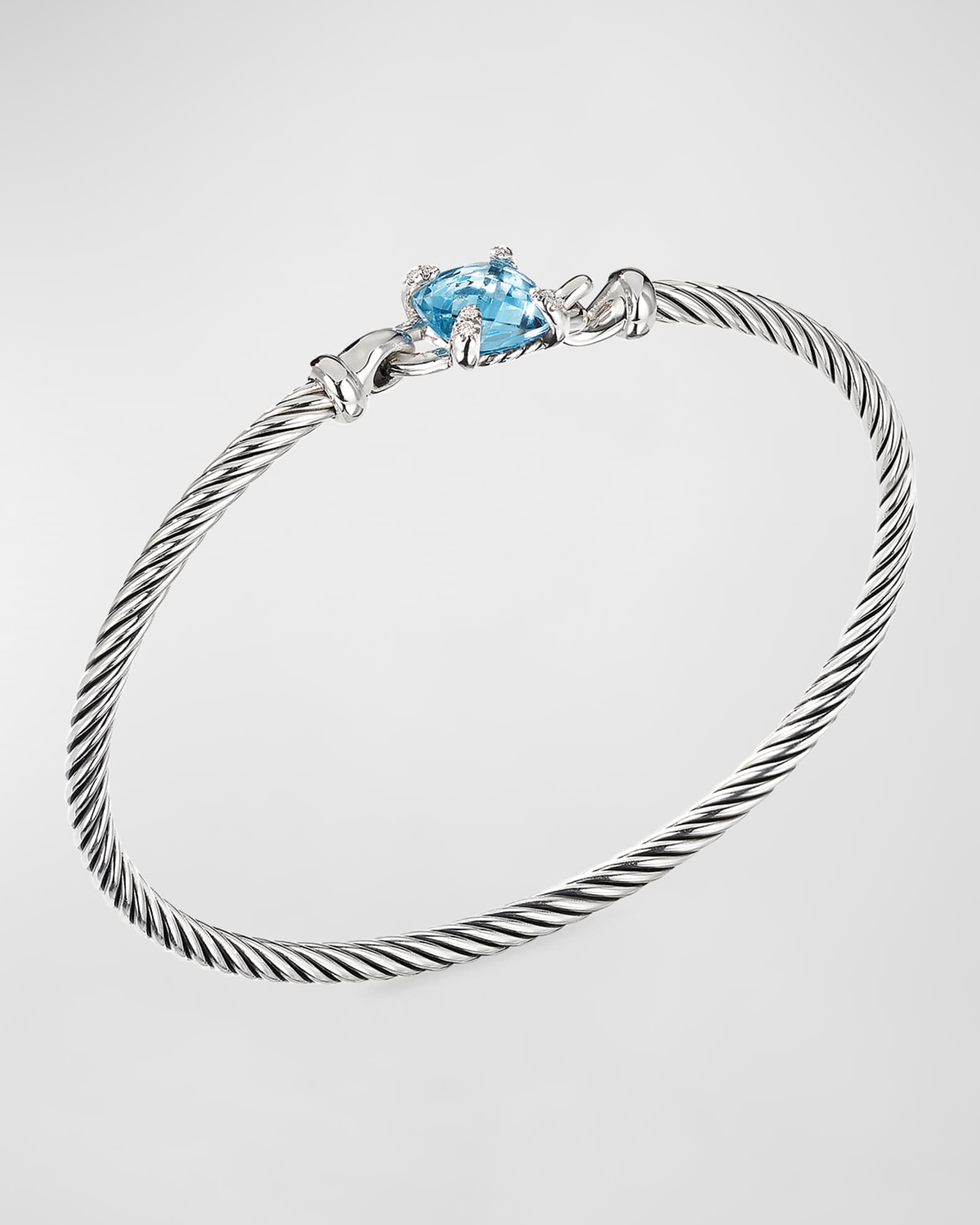 David Yurman Chatelaine Pave Prong Bracelet with Stone | Neiman Marcus