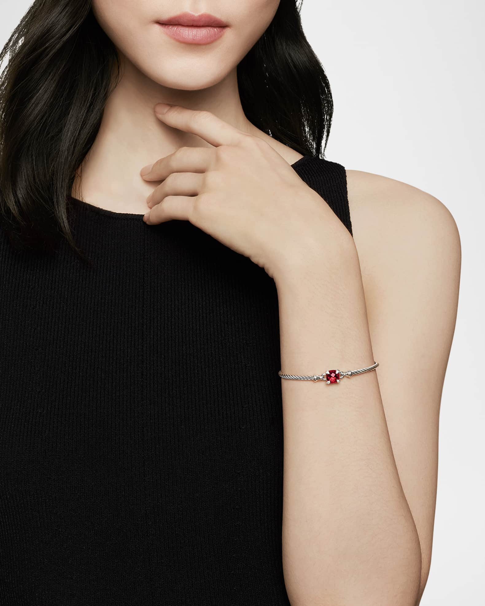 Chatelaine Pave Prong Bracelet with Stone 1