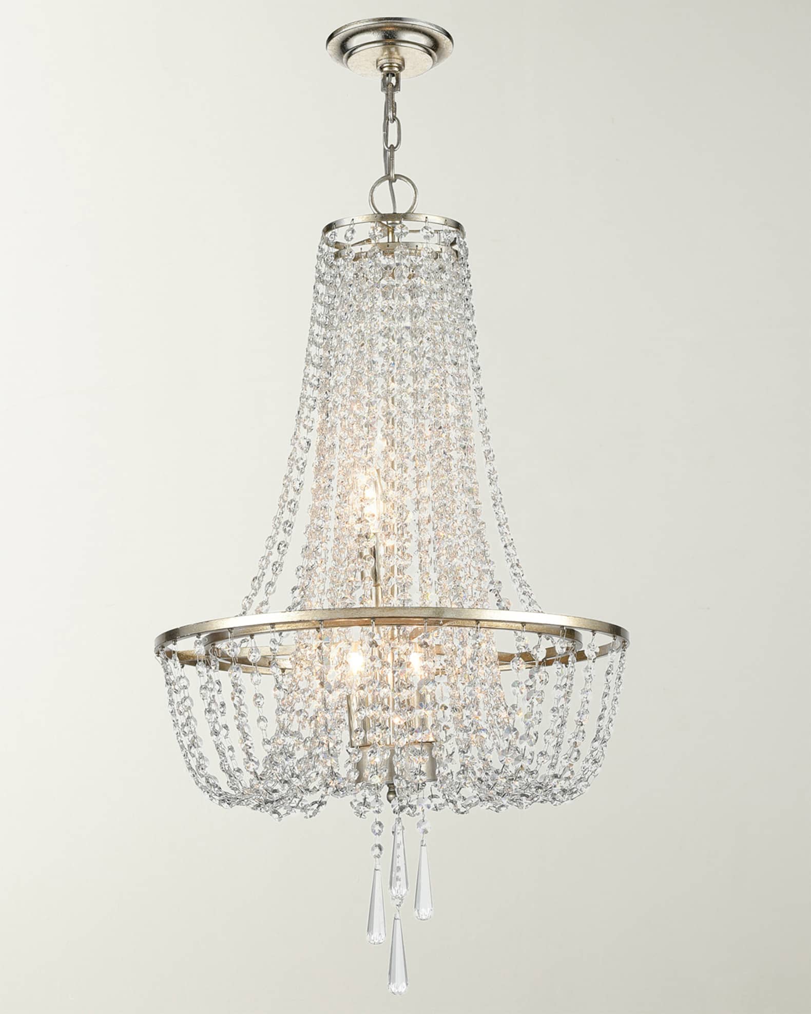 Arcadia 4-Light Antique Silver Chandelier 0