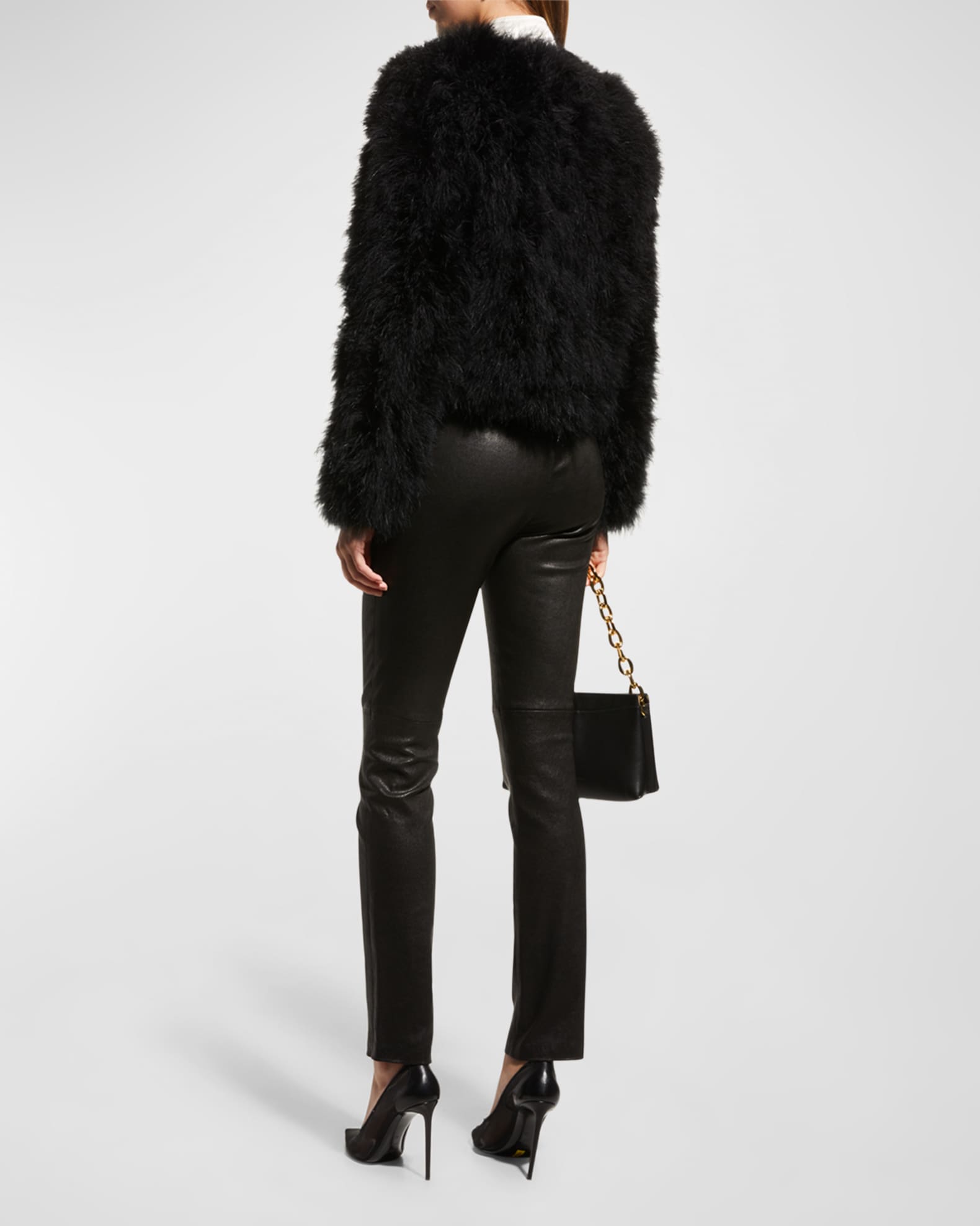 Lamarque deora feather jacket outlet