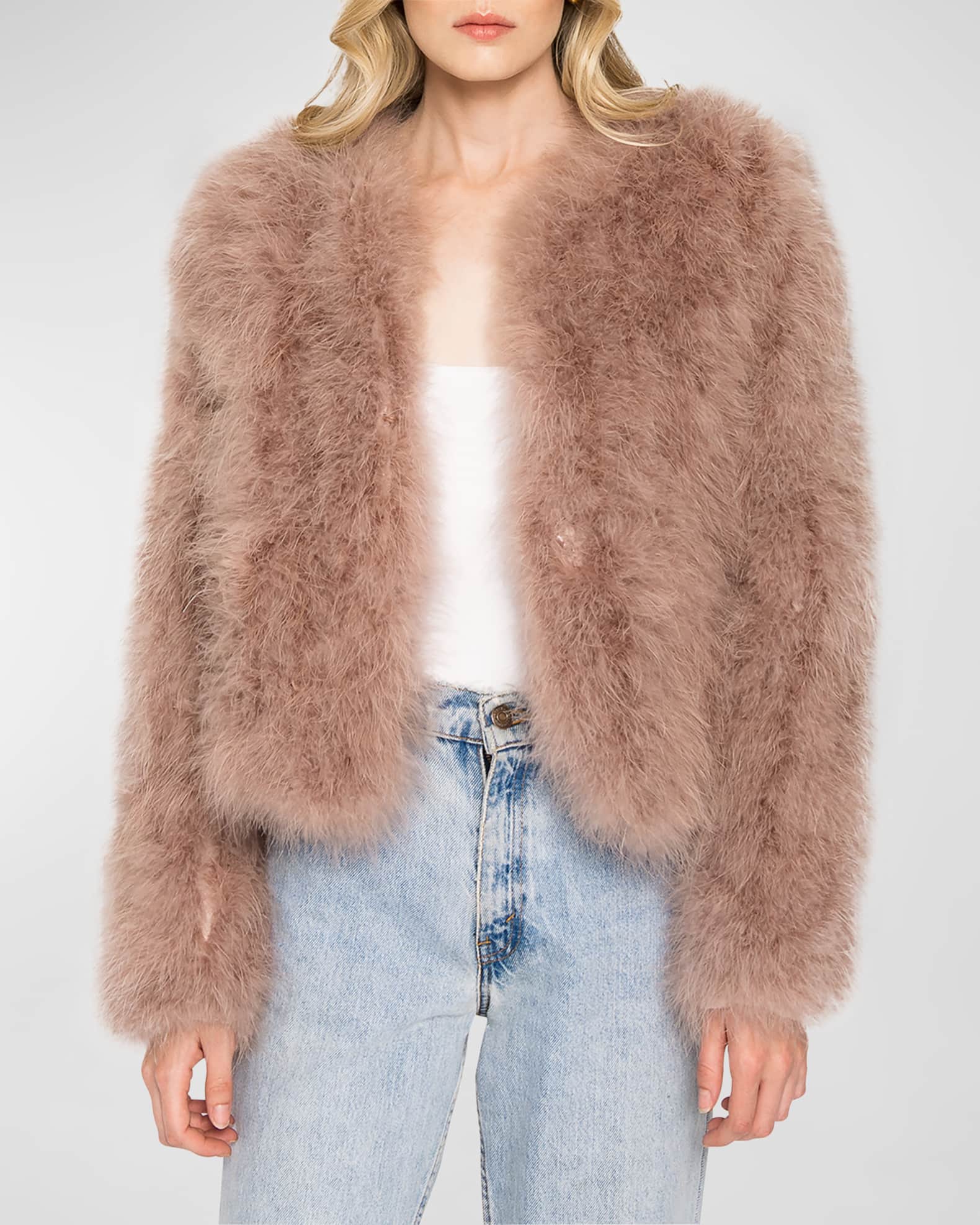Lamarque feather jacket store