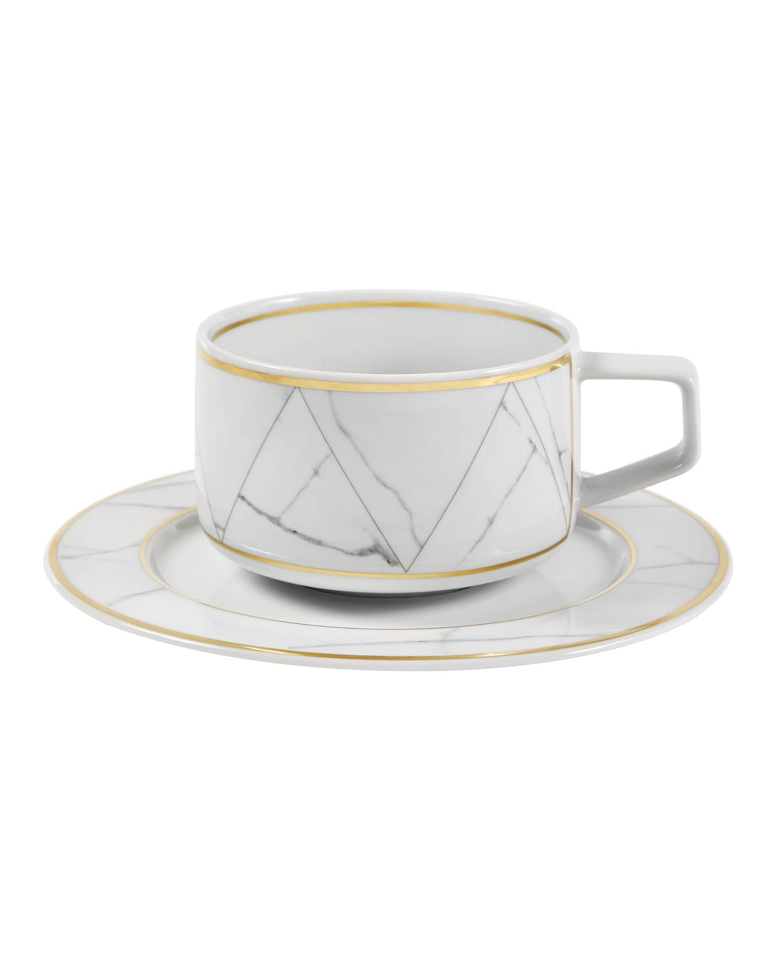 Carrara Teacups And Saucers, Set of Four 1