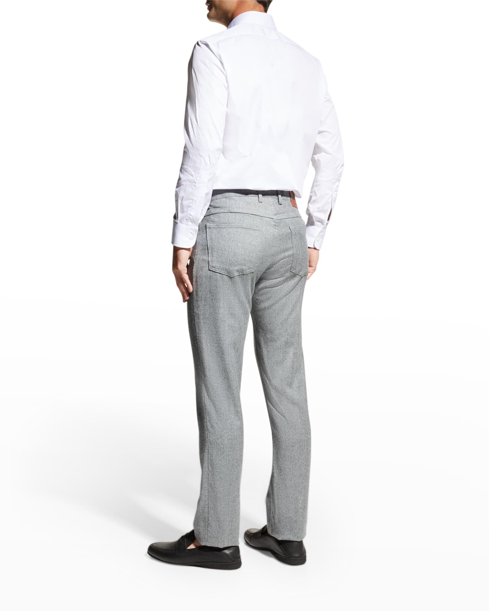 Charvet Men's Basic Solid Point-Collar Dress Shirt with