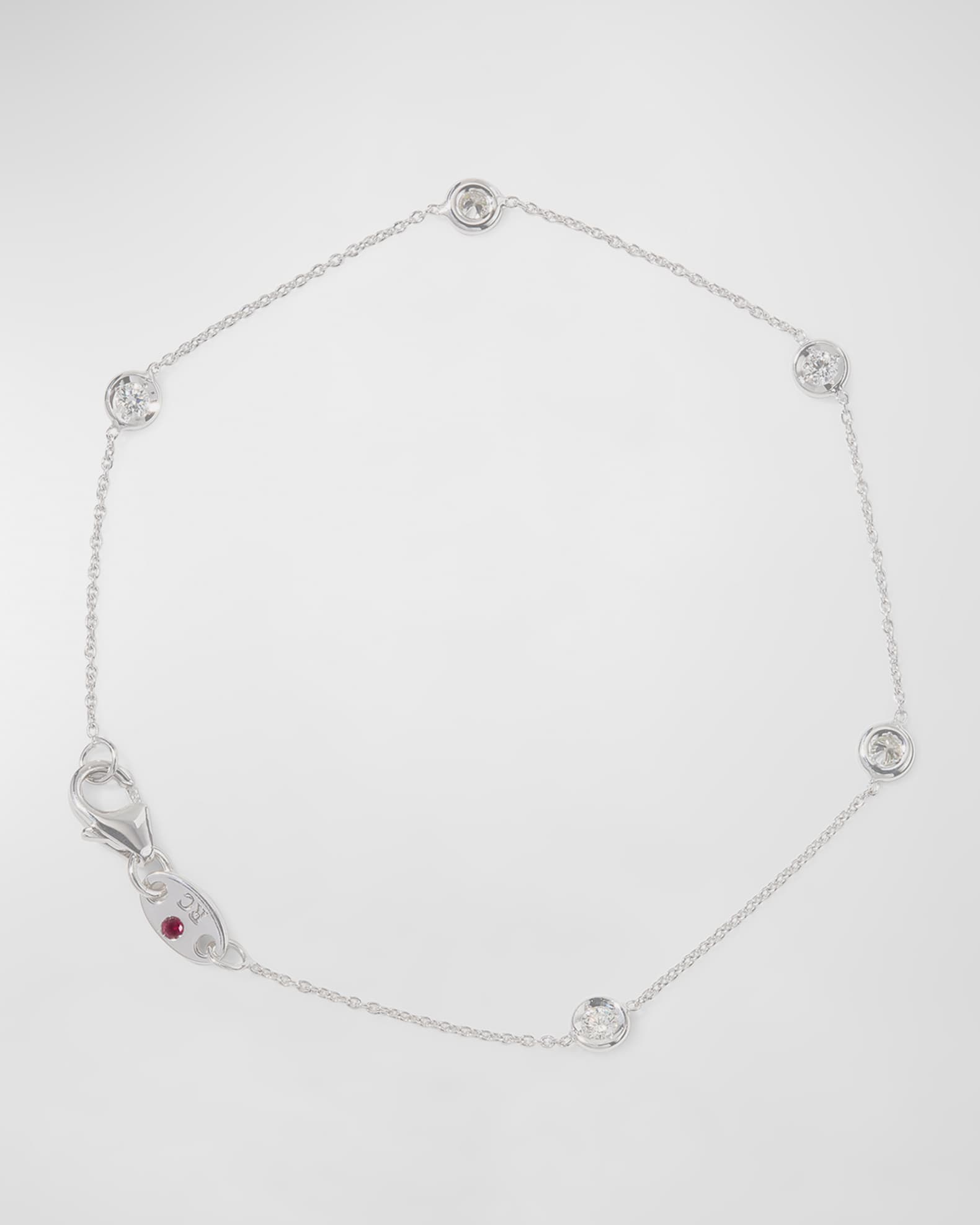 Roberto Coin 18k Gold 5-Diamond Station Bracelet