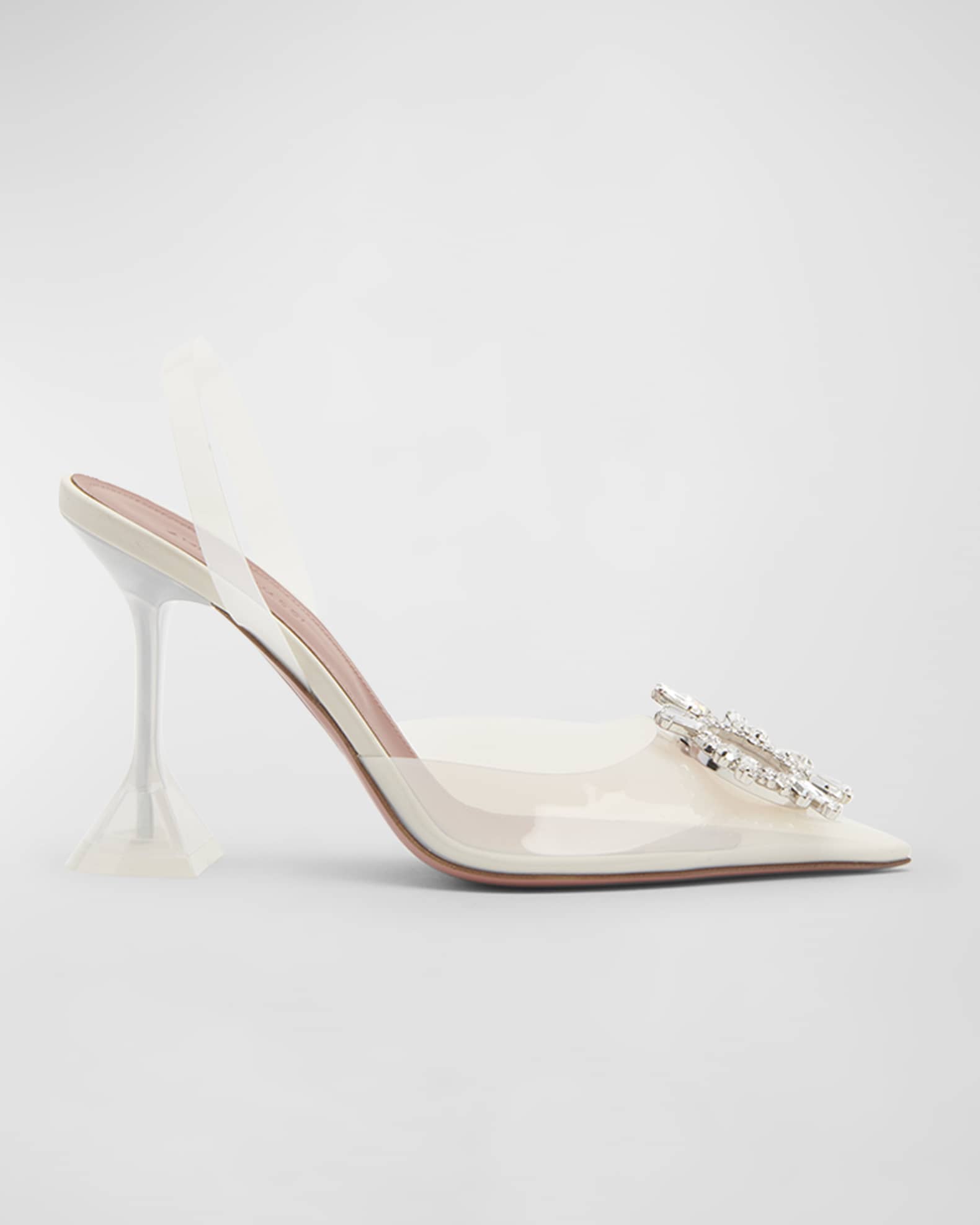 Amina Muaddi Begum 90mm 'Glass' Slingback Pumps