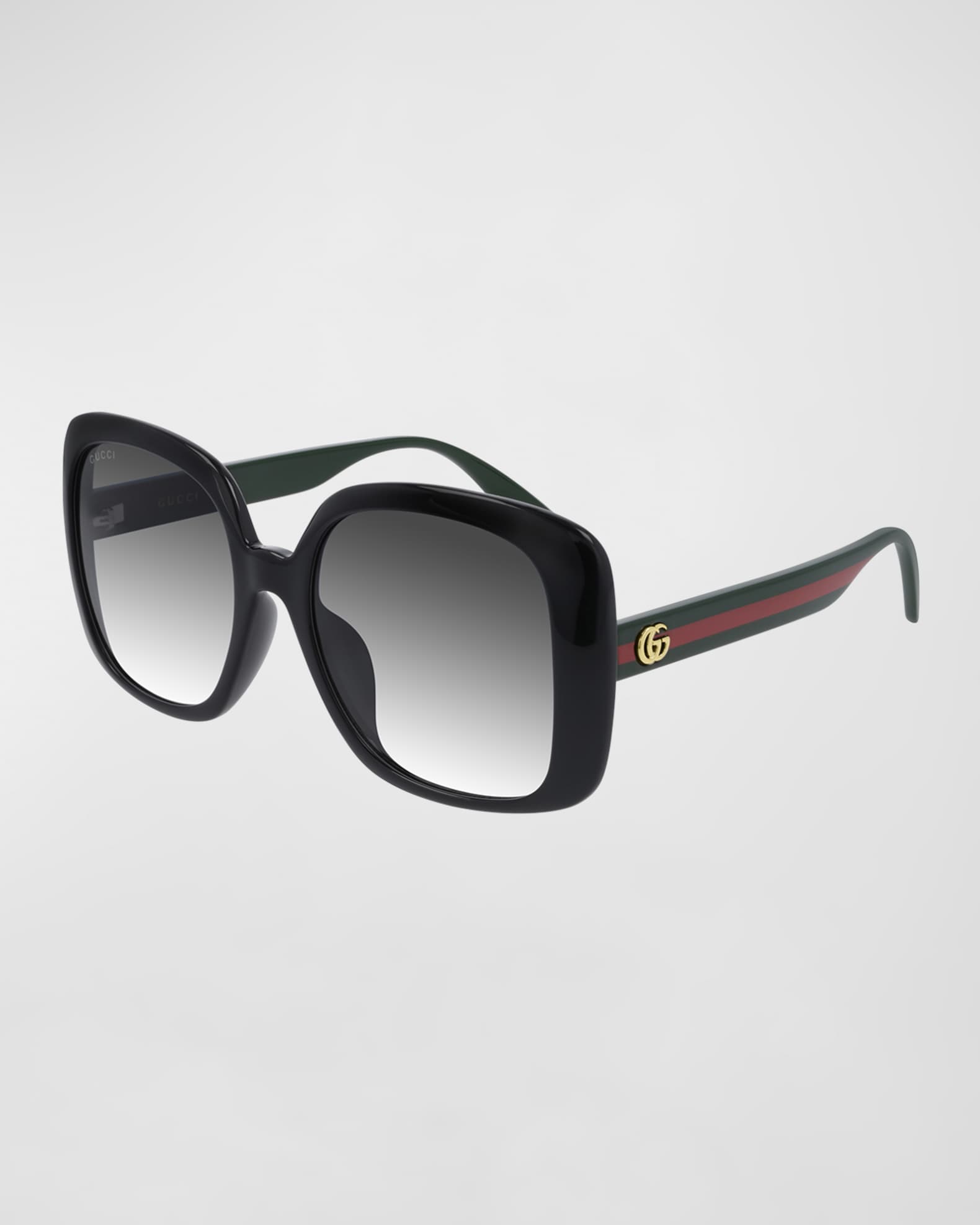 Gucci square hotsell web sunglasses