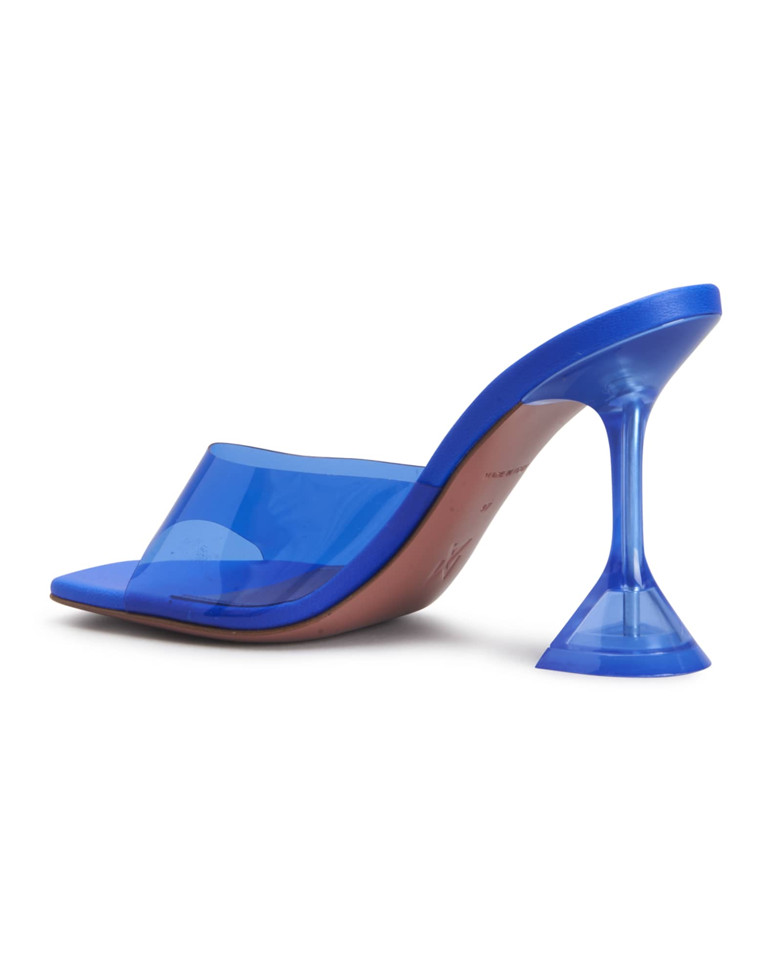 Amina Muaddi Lupita Glass Slide Sandals | Neiman Marcus