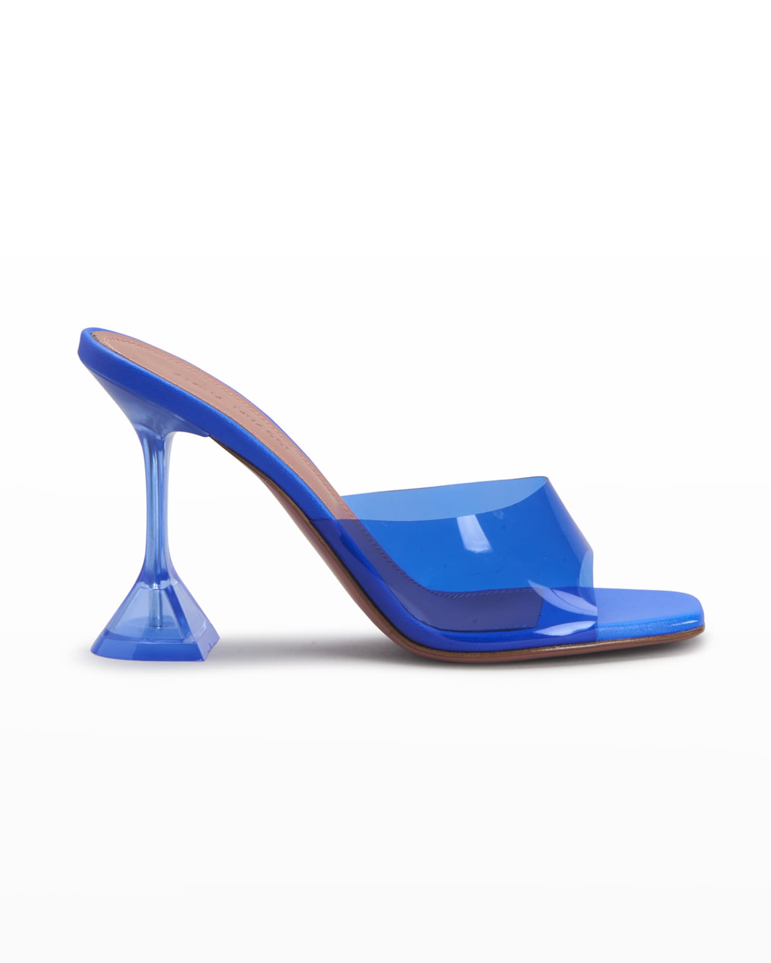 Amina Muaddi Lupita Glass Slide Sandals | Neiman Marcus