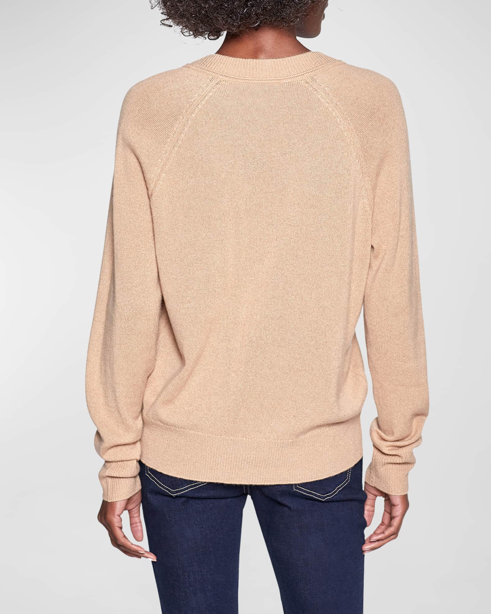 Equipment Lilou V-Neck Cashmere Sweater- Camel