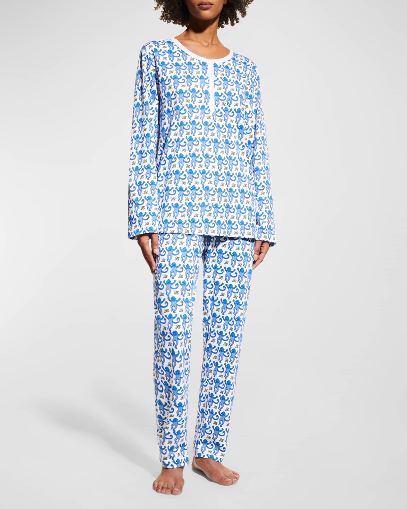 Roller Rabbit Monkey Pajama Set | Neiman Marcus