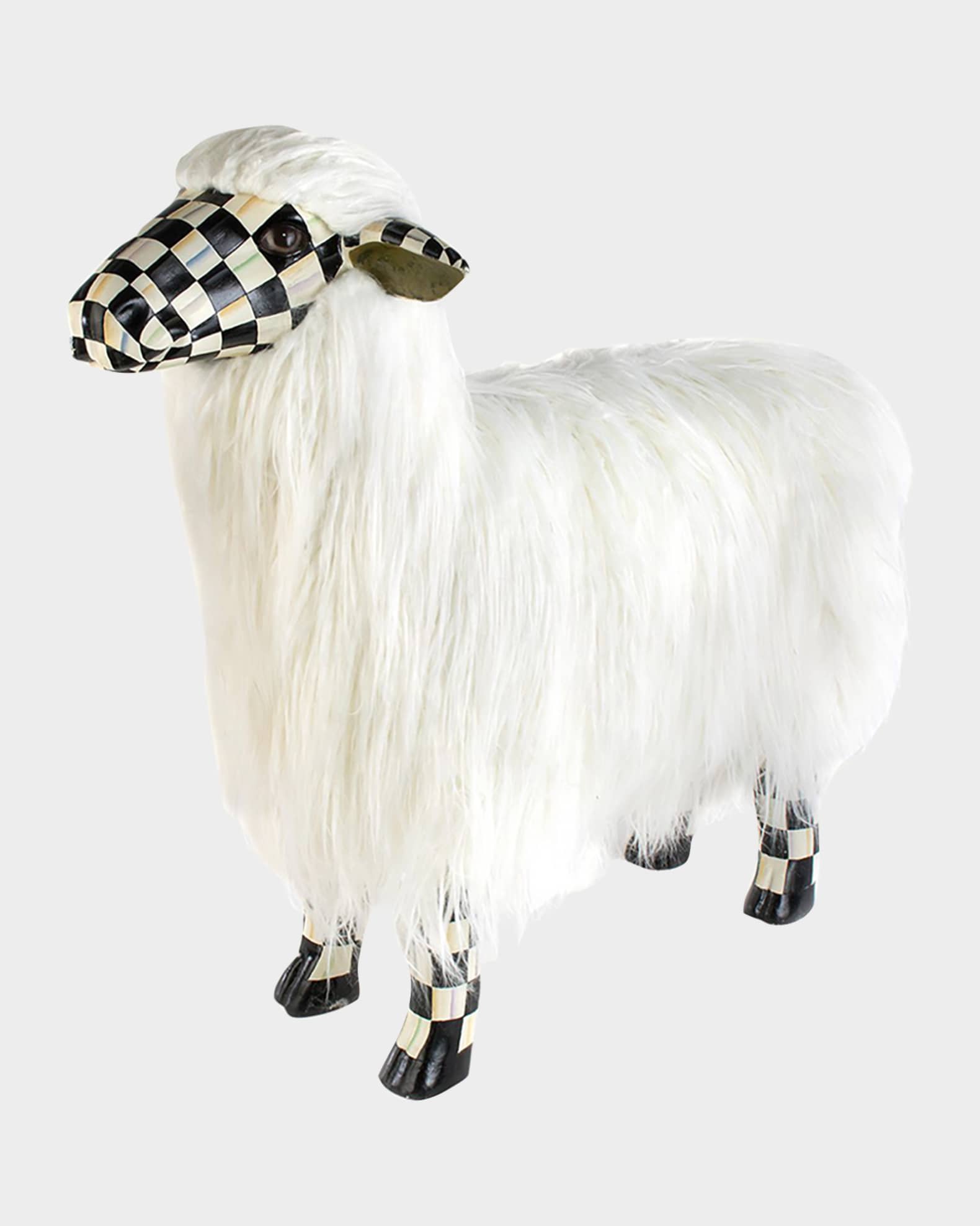 MacKenzie-Childs Courtly Check Large White Sheep | Neiman Marcus