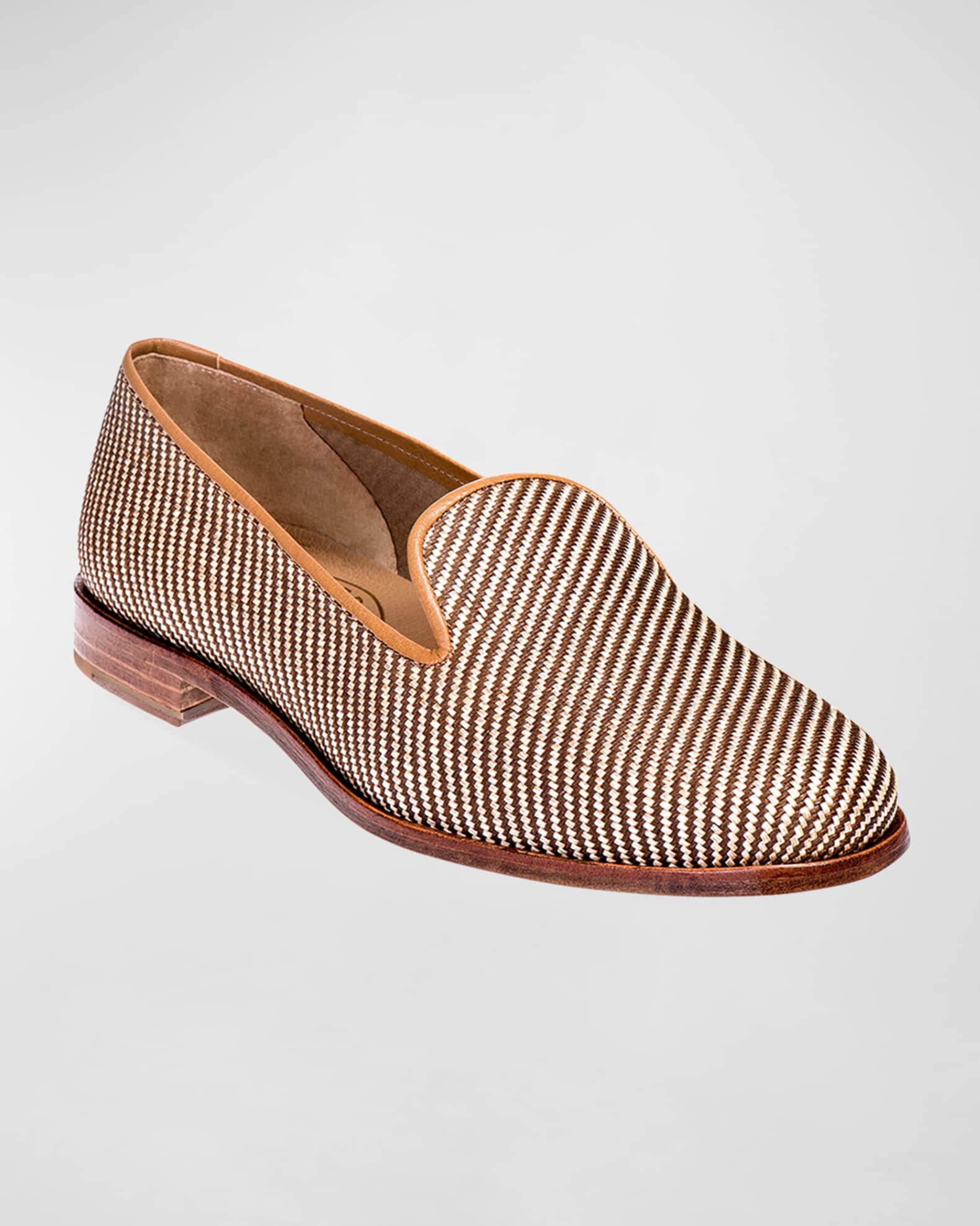 Men's Woven Straw Slippers 1