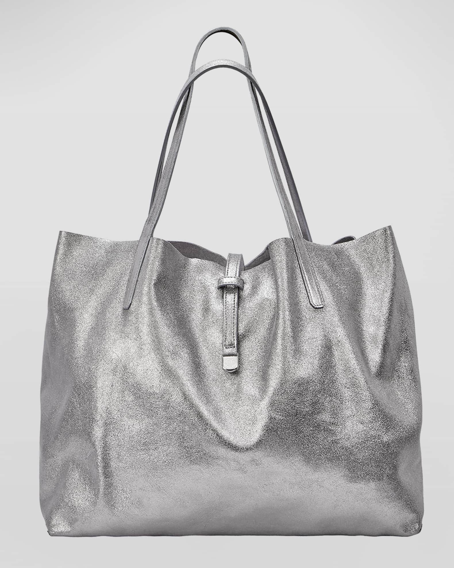 Gigi New York Luna Metallic Mixed Leather Reversible Tote Bag | Neiman ...