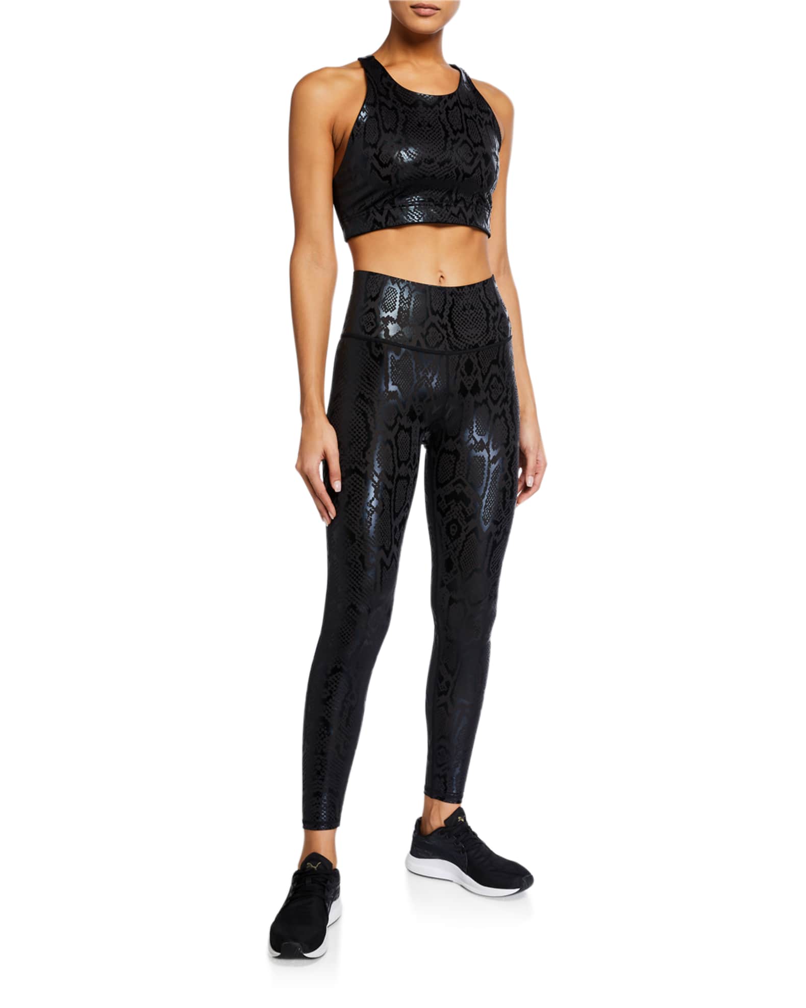 calzedonia, Pants & Jumpsuits, Calzedonia Snake Print Total Shaper Leather  Effect High Waisted Leggings